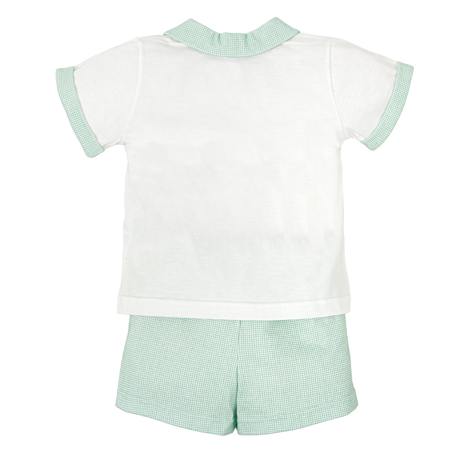 Green Check Short Set