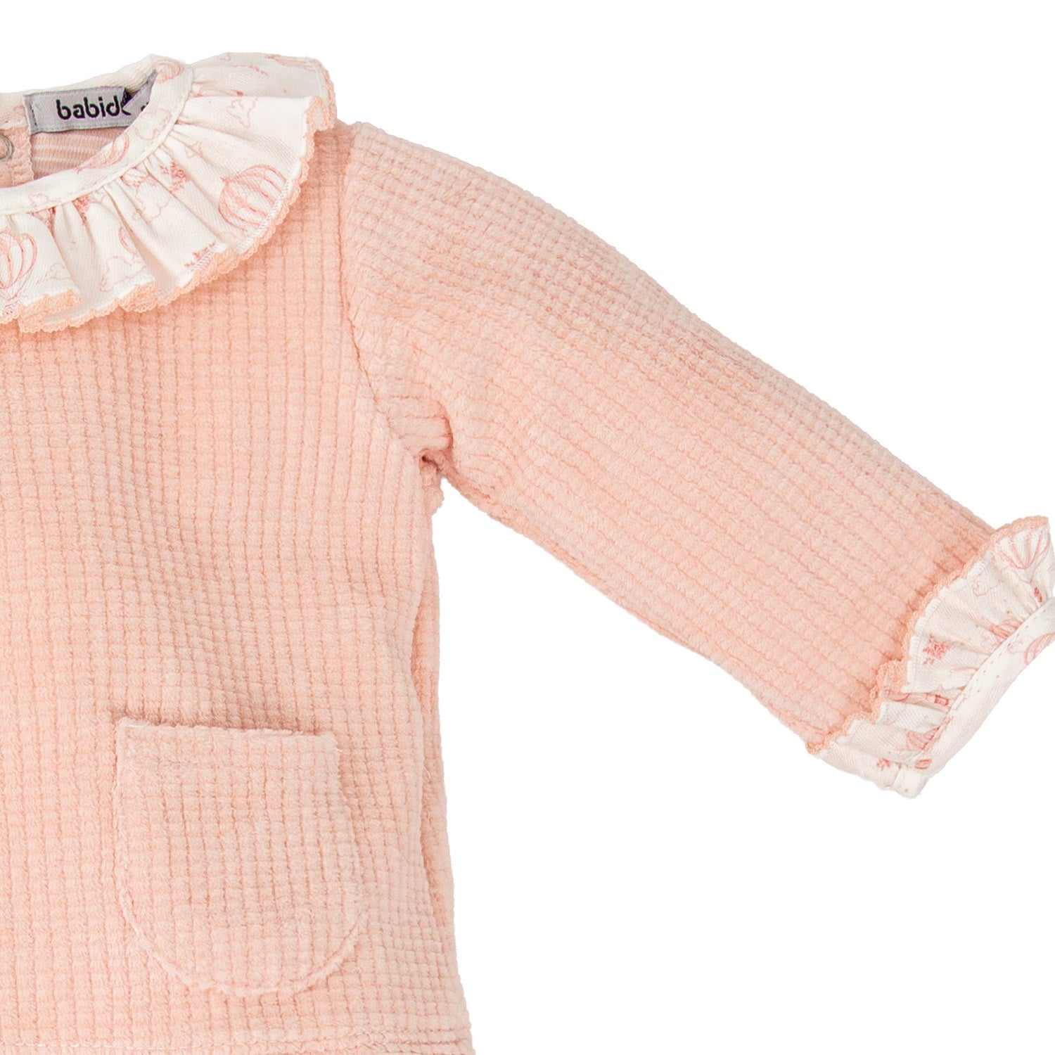 Salmon Velour Hot Air Balloon Frill Collar Set
