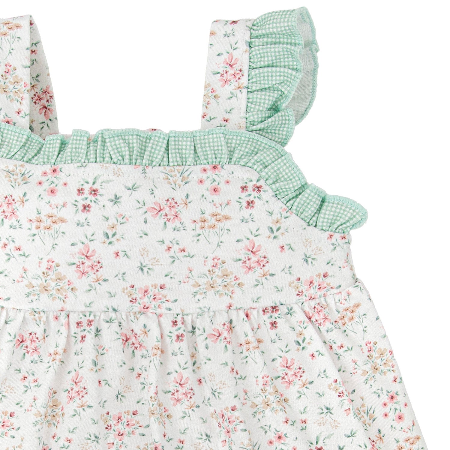 Pink Floral Tiered Dress