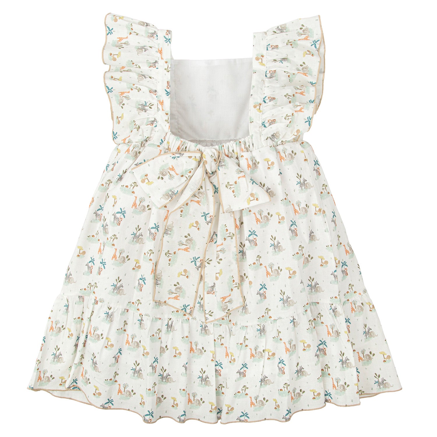 Zoo Animal Print Bow Back Dress