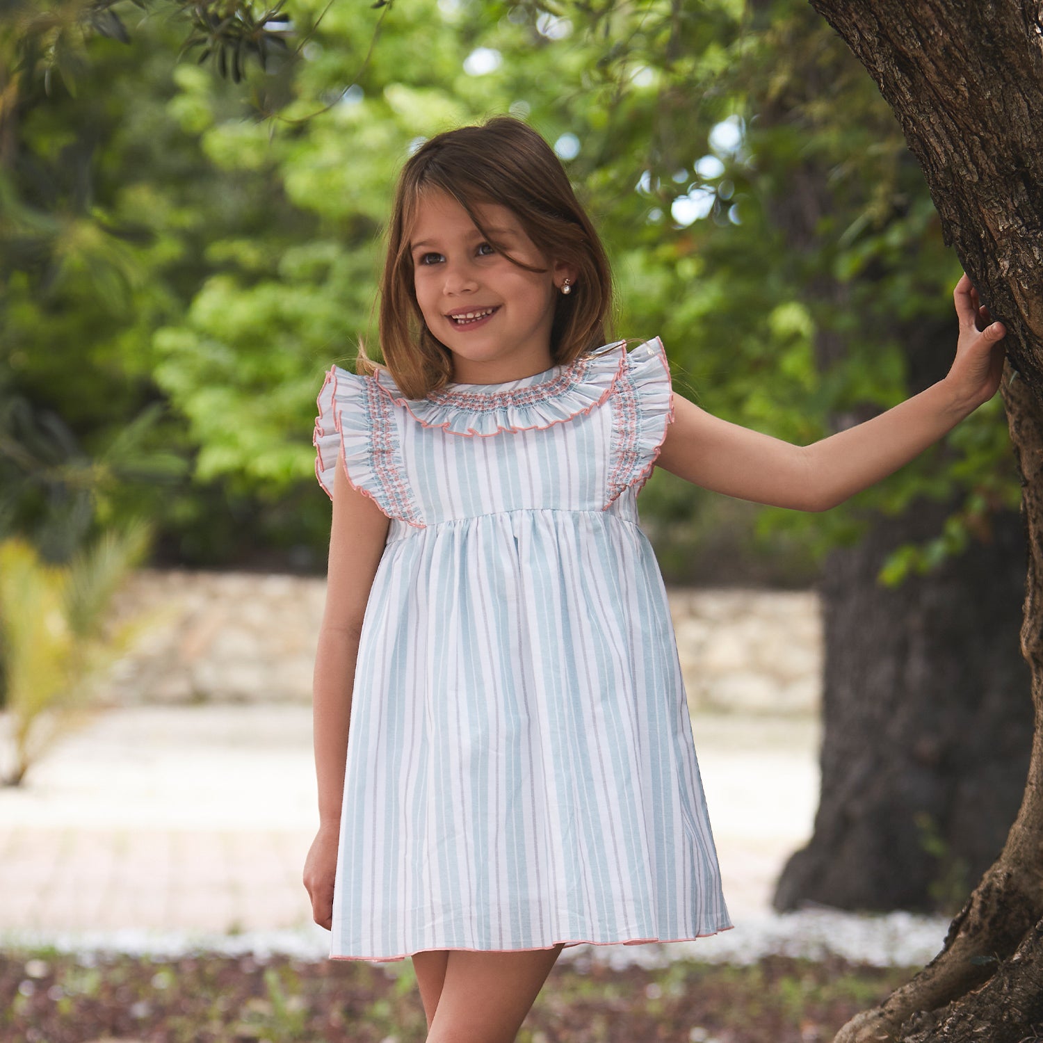 Sage Green Stripe Dress