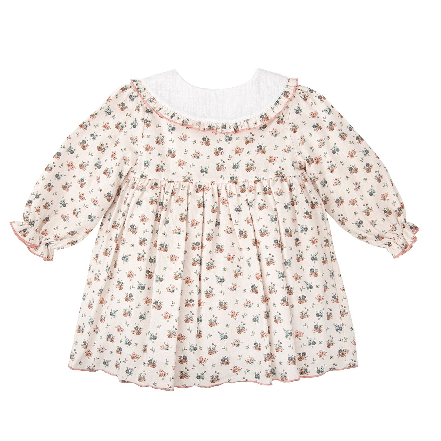 Ivory Floral Print Dress