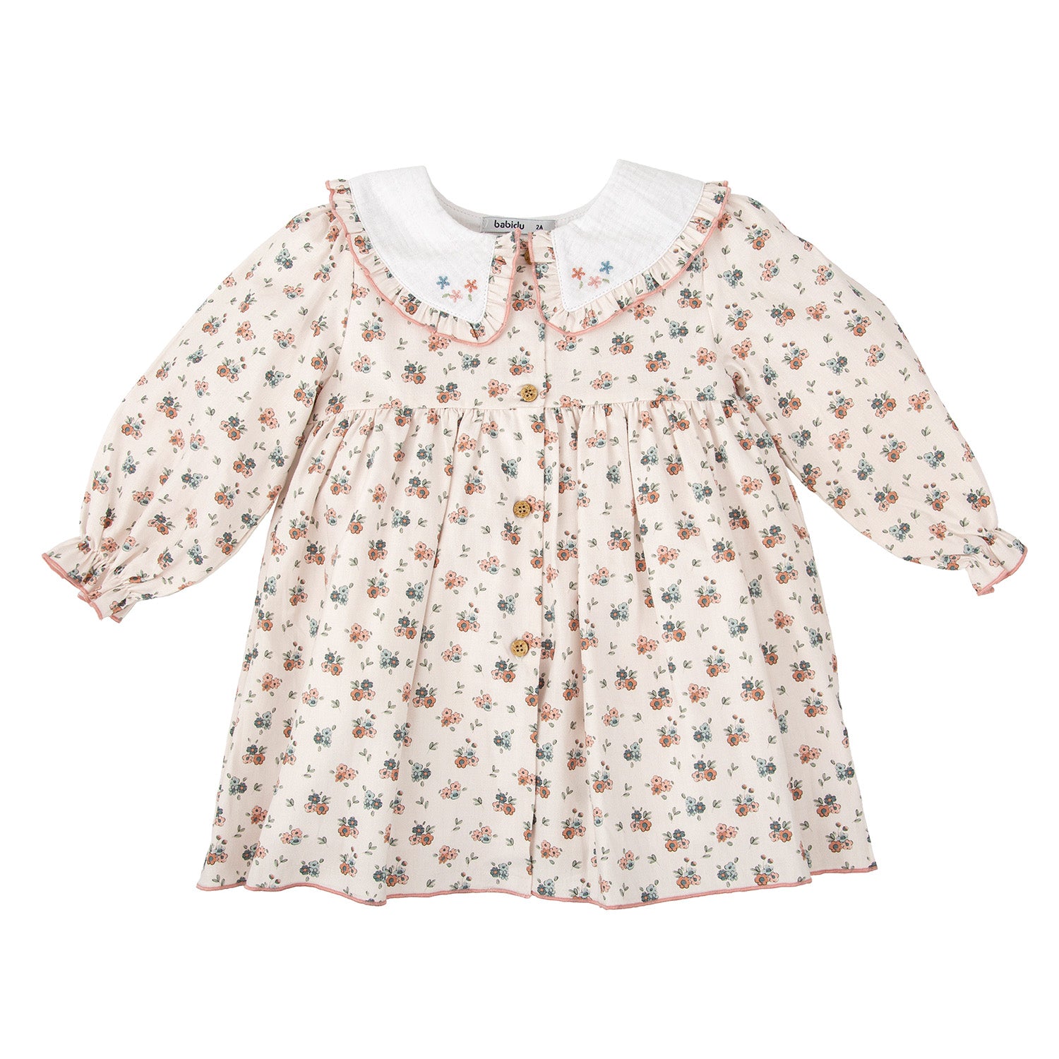 Ivory Floral Print Dress