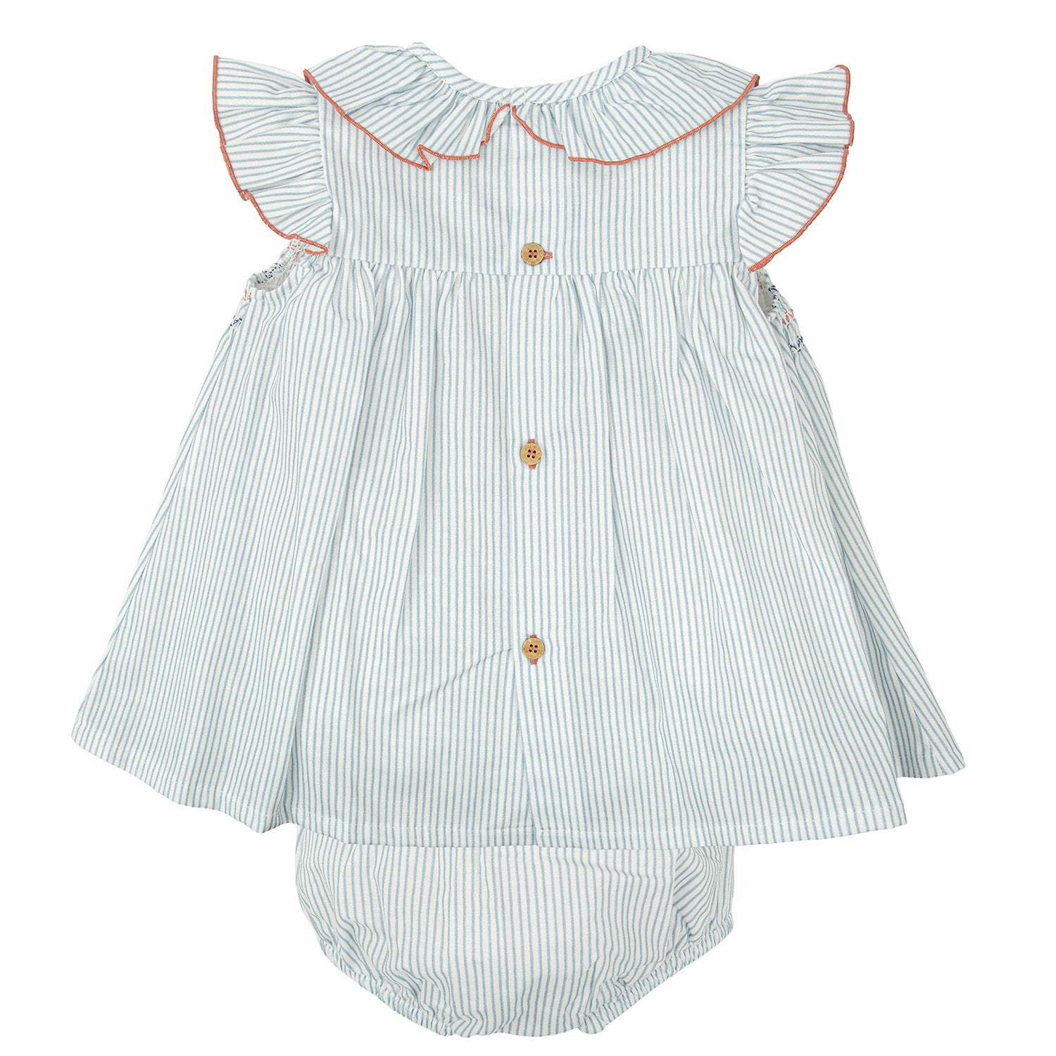 Blue Stripe Dress & Bloomers