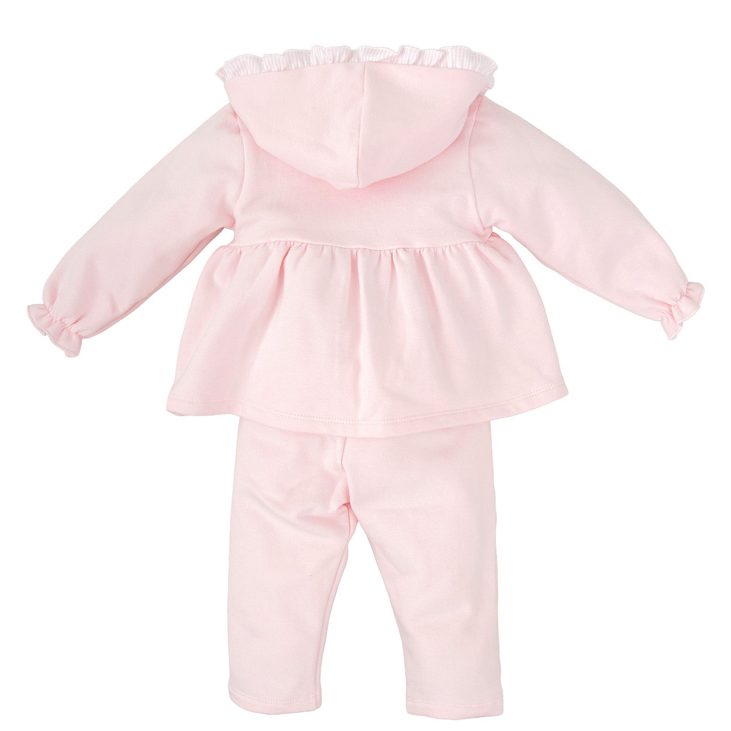 Pink Stripe Peplum Frill Tracksuit