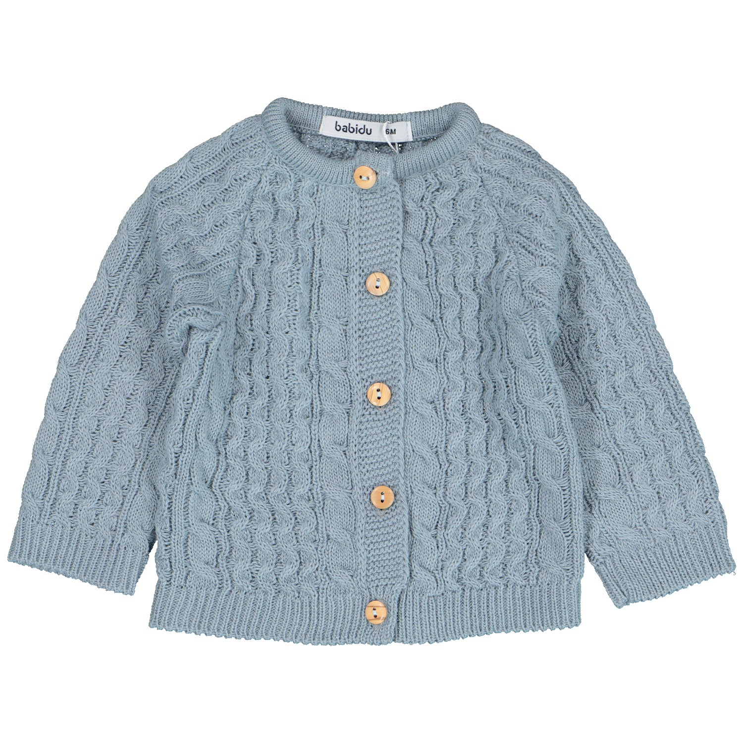 Blue Cable Knit Set & Hat
