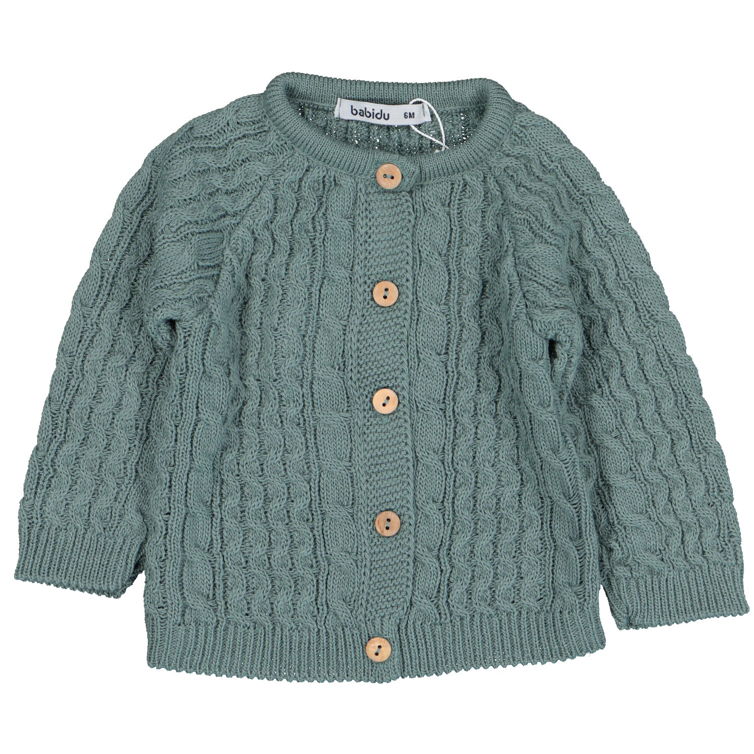 Green Cable Knit Set & Hat