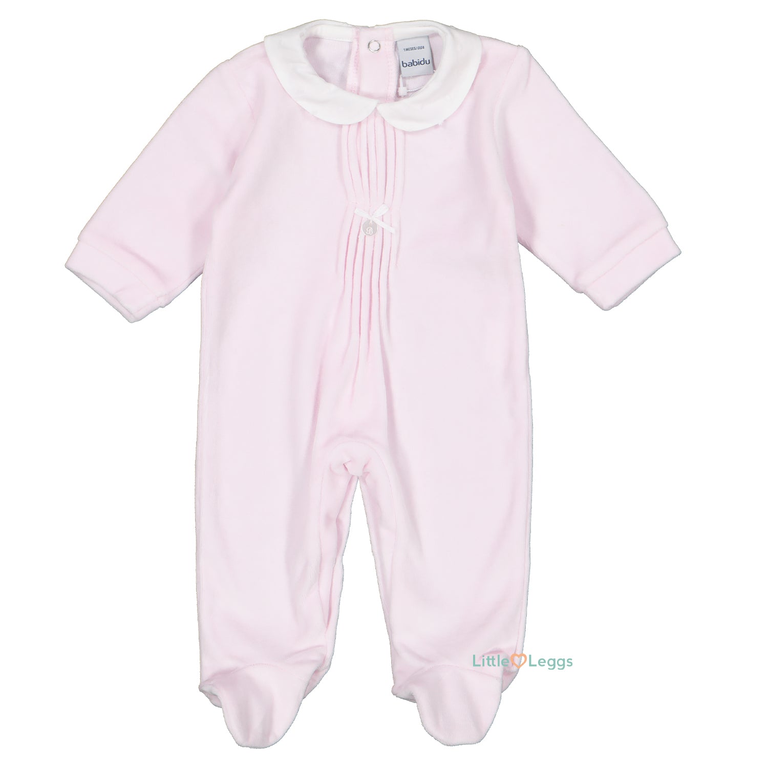 Pink Pleated Front Babygrow