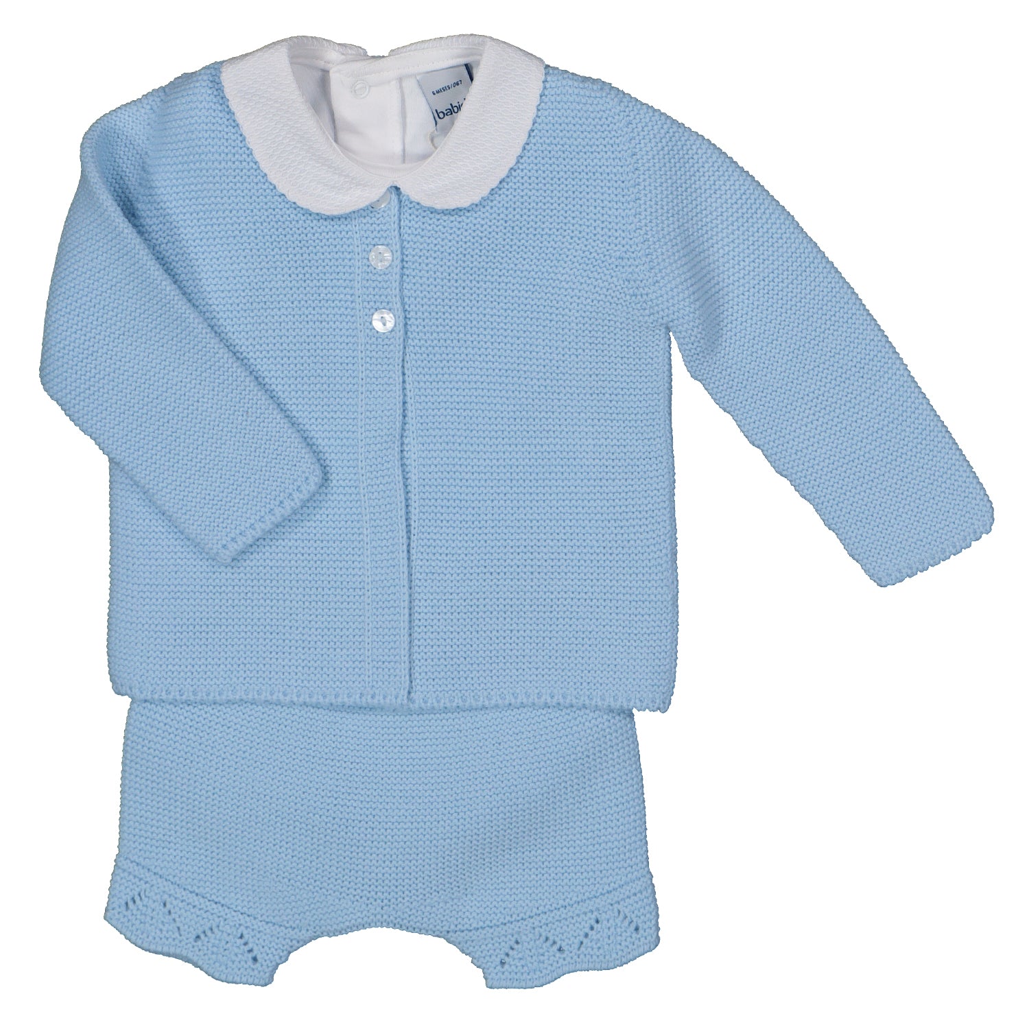 Boys Sky Blue 3 Piece Knit Set