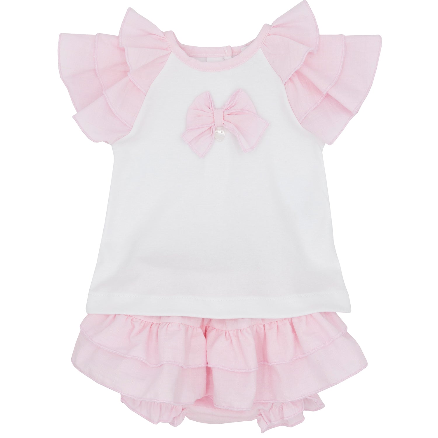 Pink Bow Bloomer Set