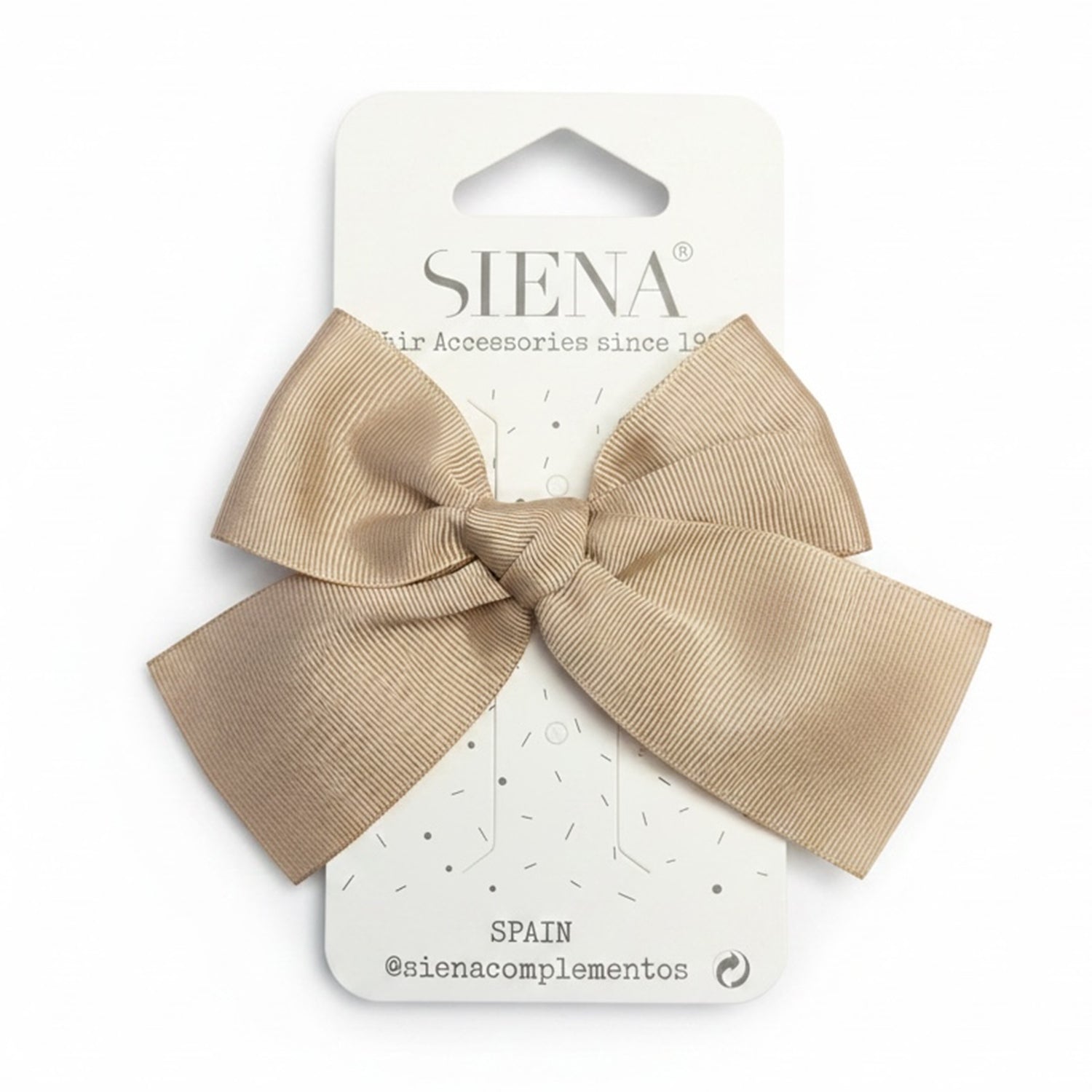 Beige Knot Hair Clip -9cm