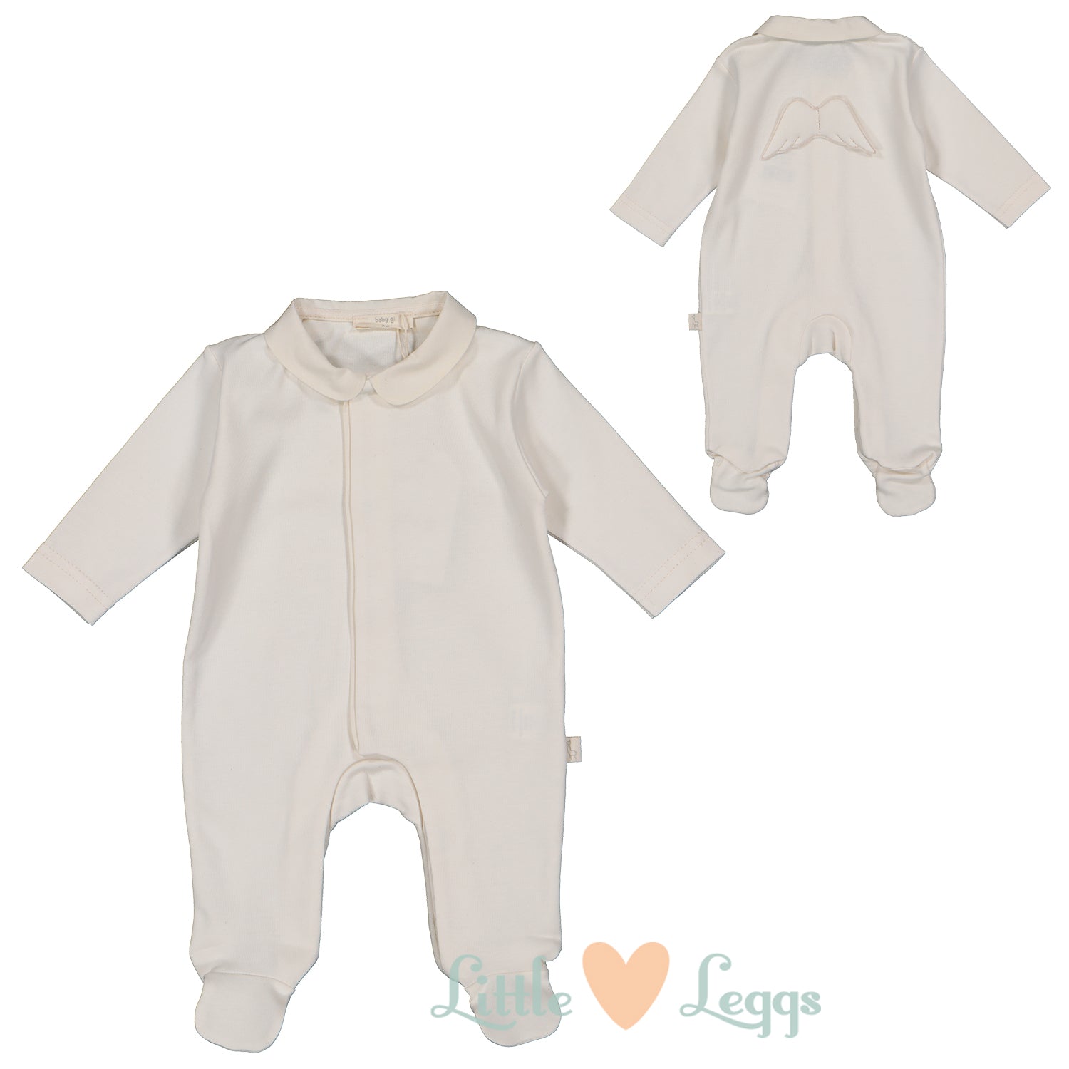 Beige Angel Wings Babygrow