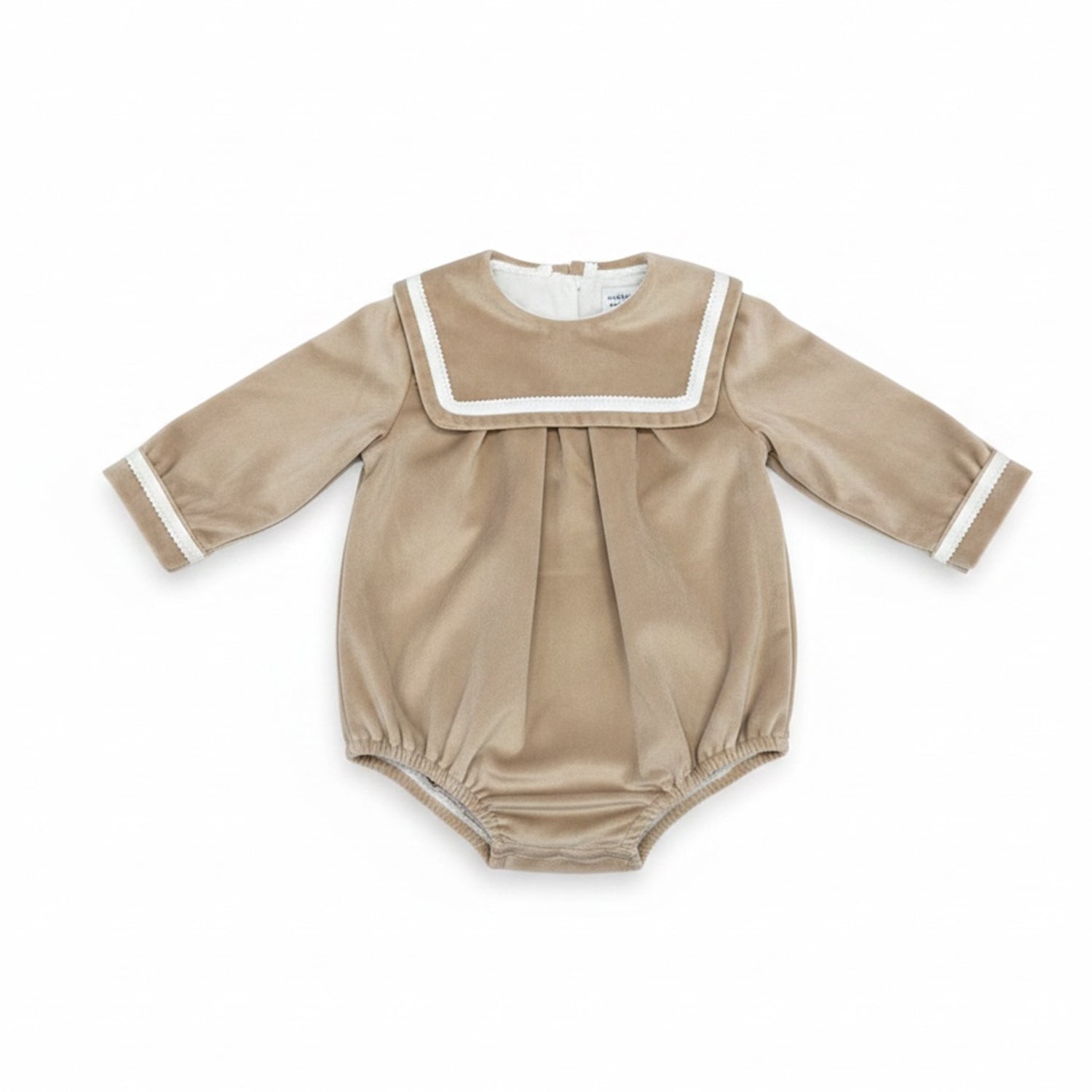 Beige Velvet Romper