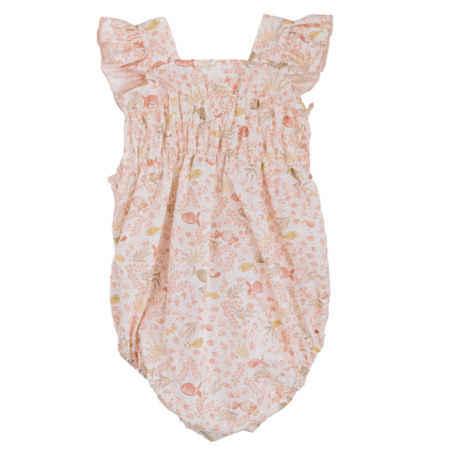 Pink Ocean Print Romper