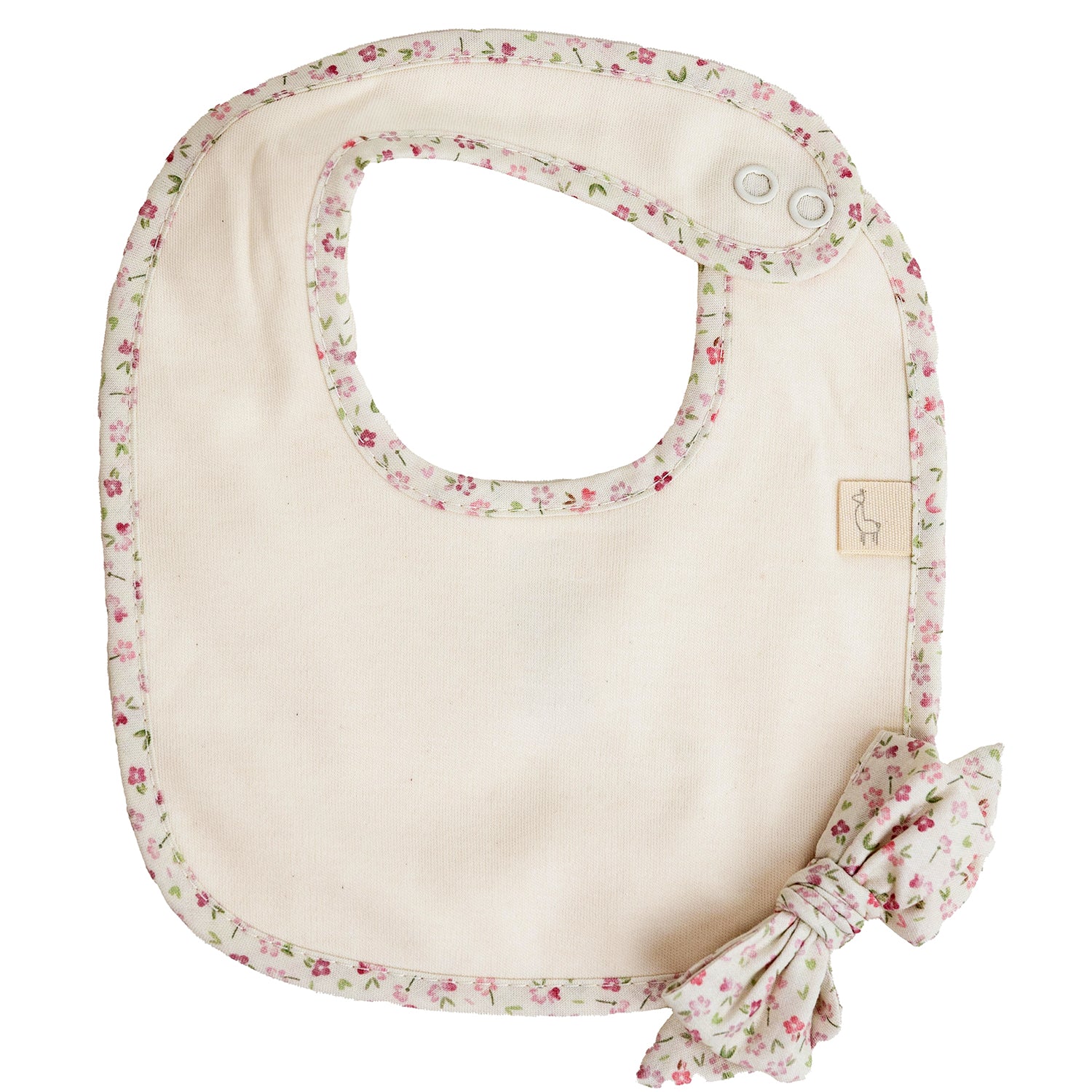 Beige Floral Trim Bib