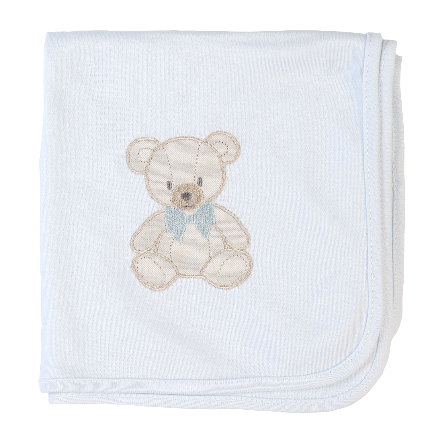 Blue Teddy Burp Blanket