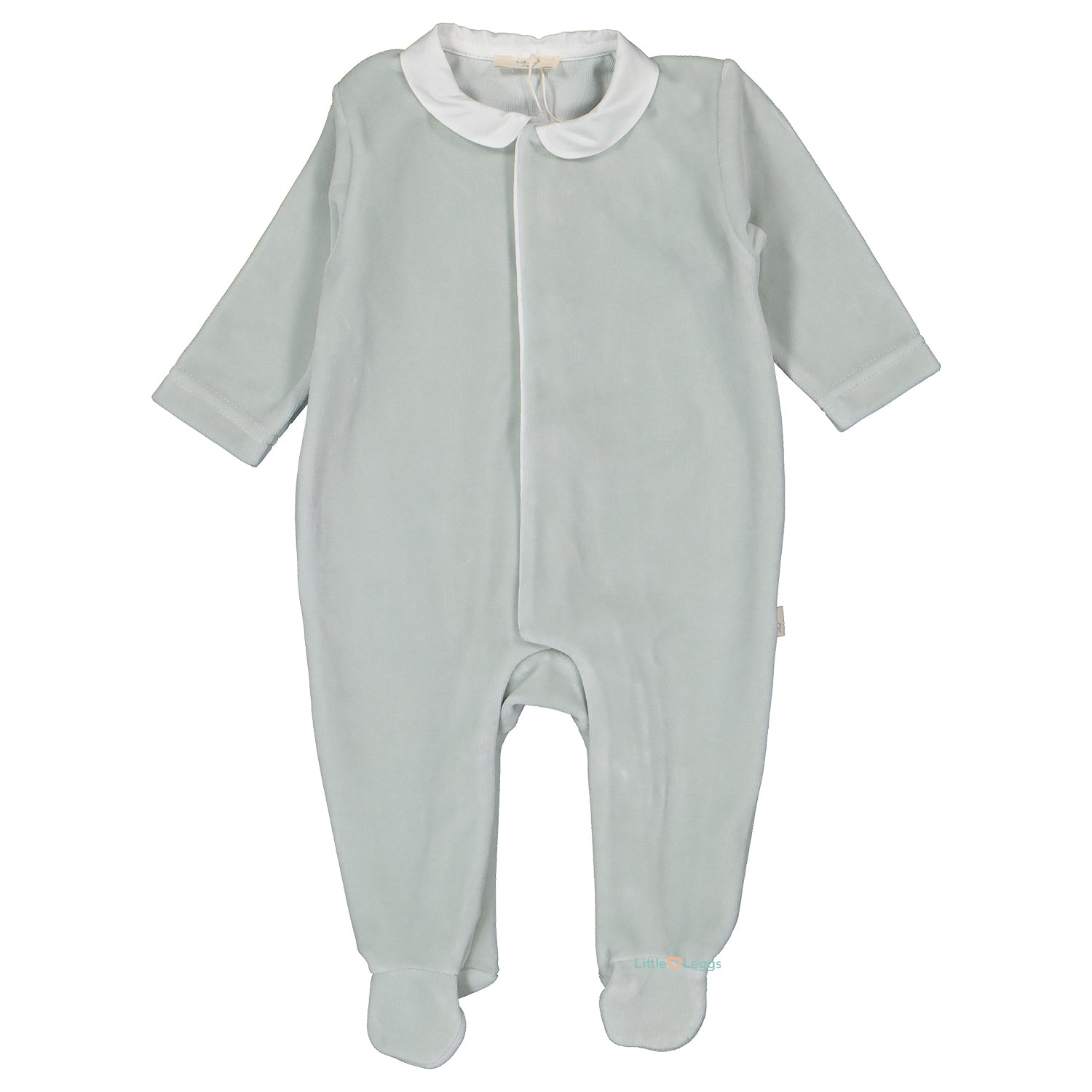 Mint Velour Angel Wings Babygrow