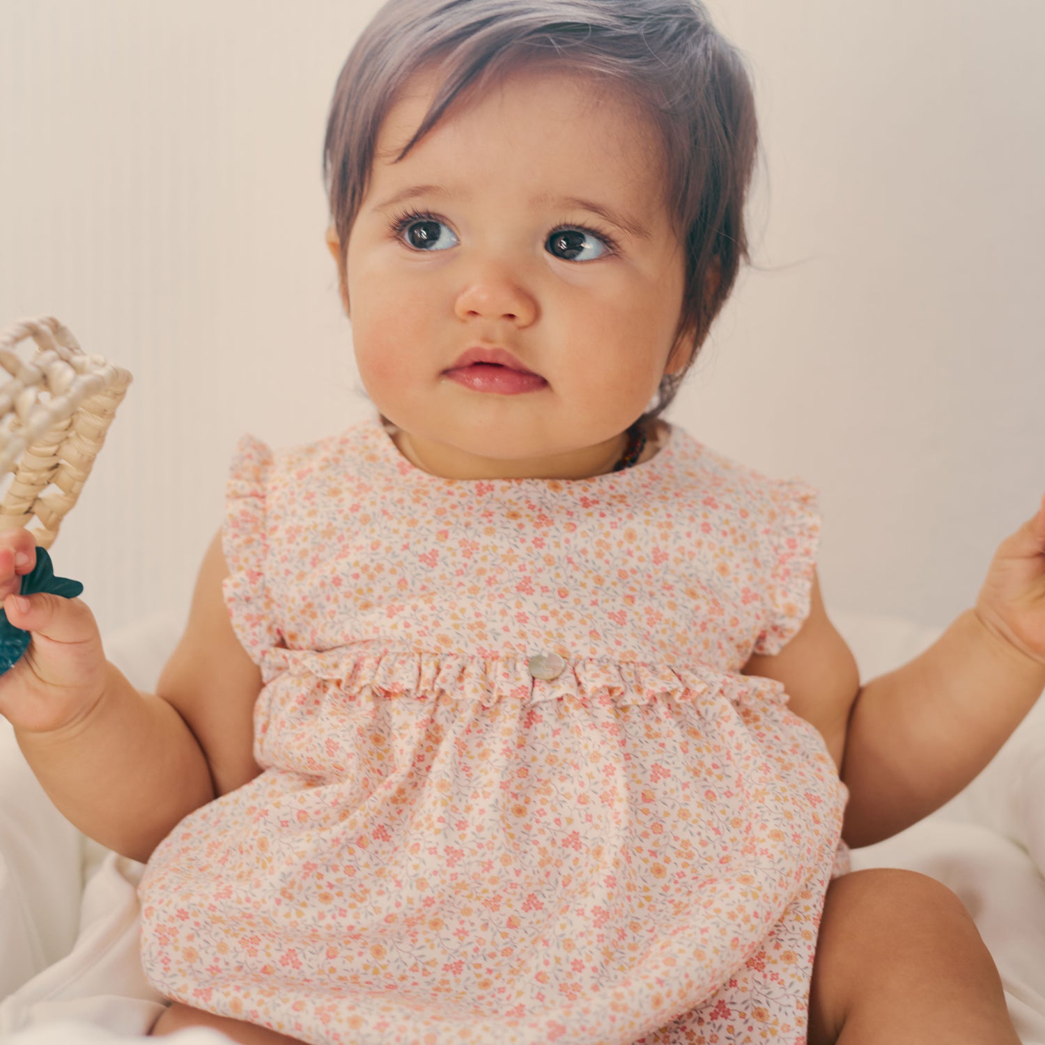 Pink Meadow Print Romper