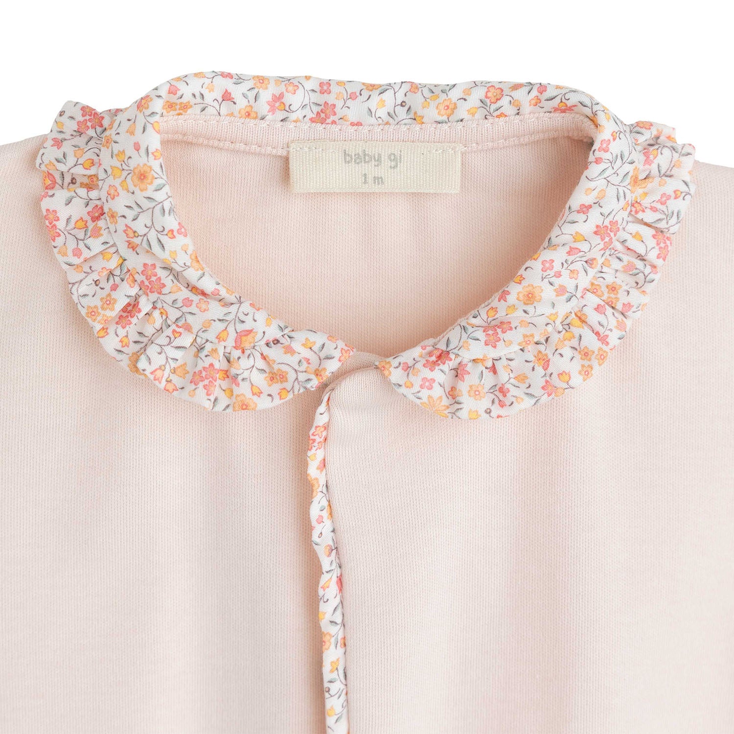 Peach Meadow Trim Babygrow