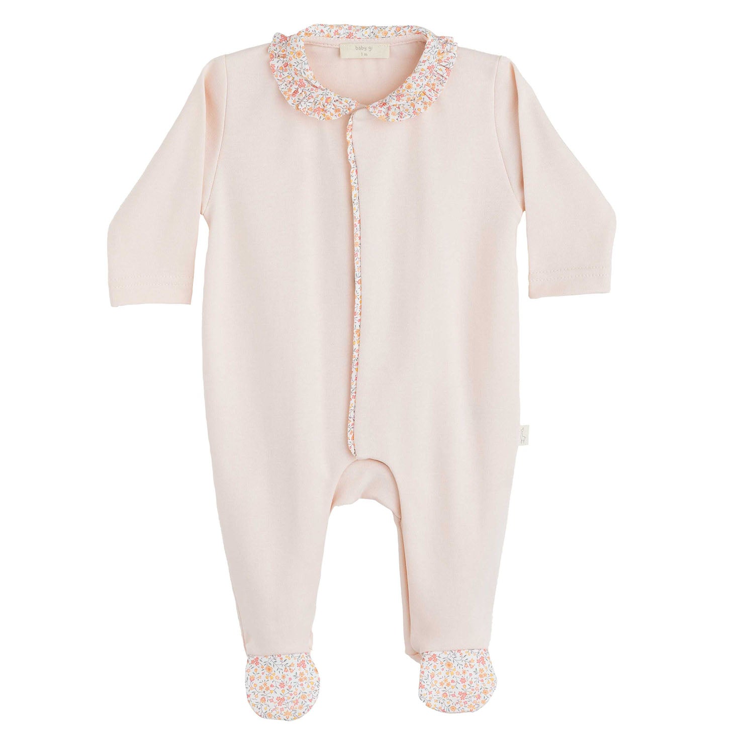 Peach Meadow Trim Babygrow