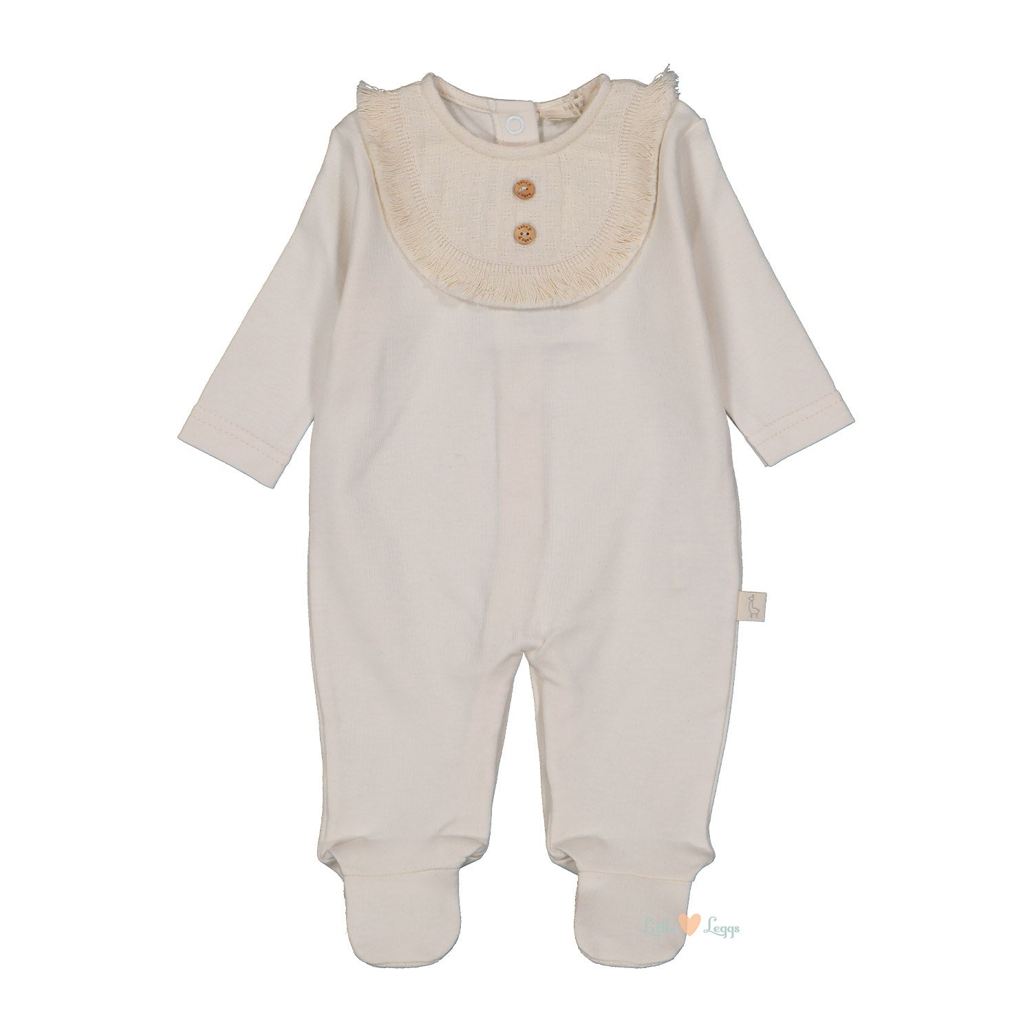 Beige Tassel Trim Babygrow