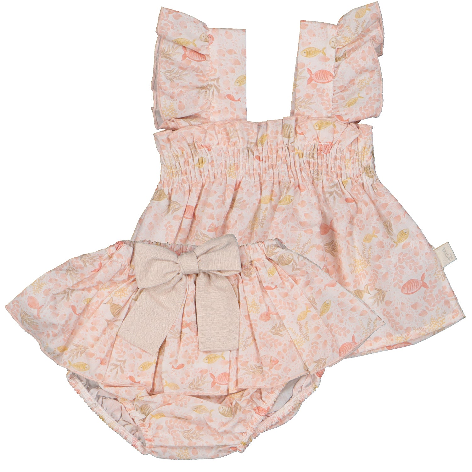 Pink Ocean Print Bloomer Set