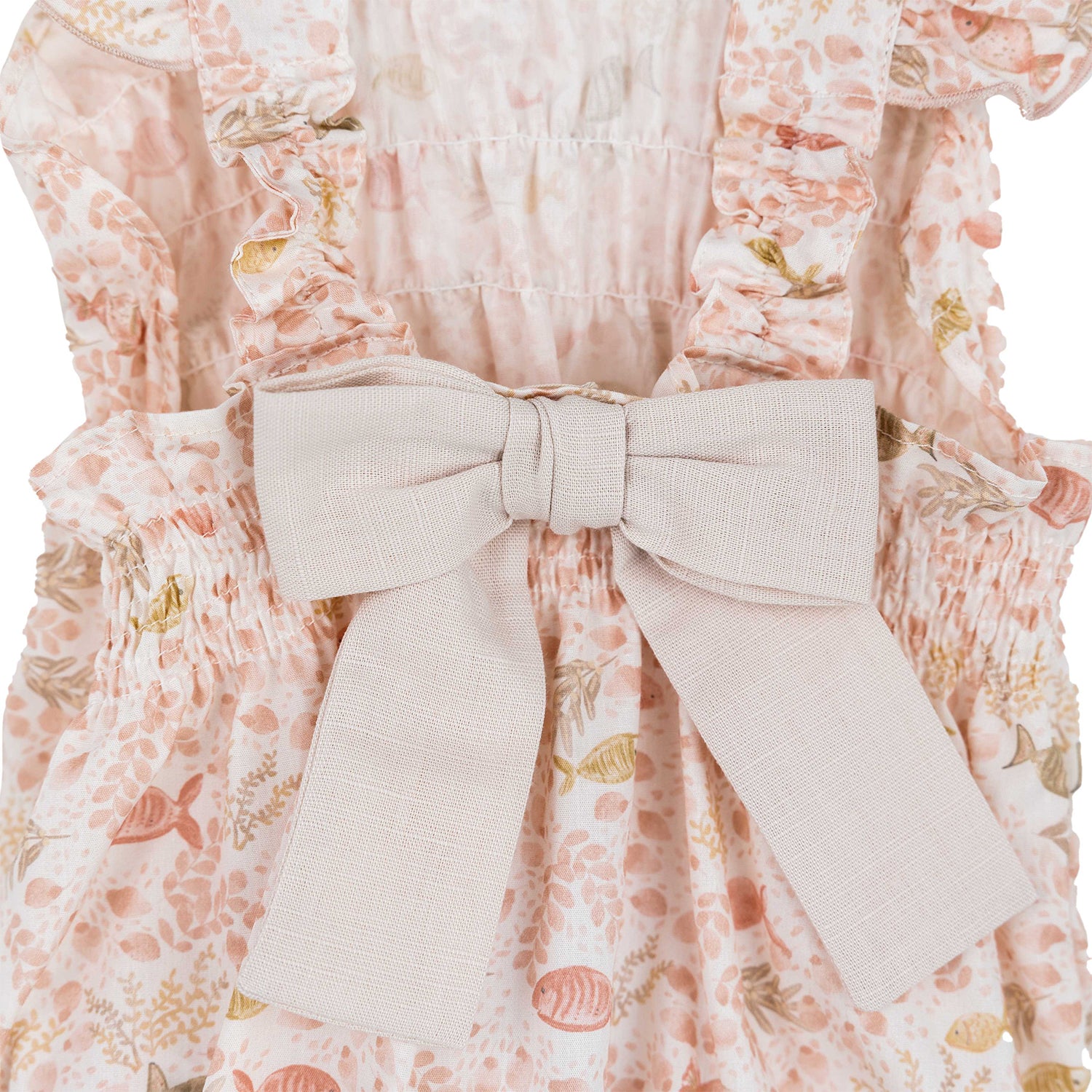 Pink Ocean Print Romper