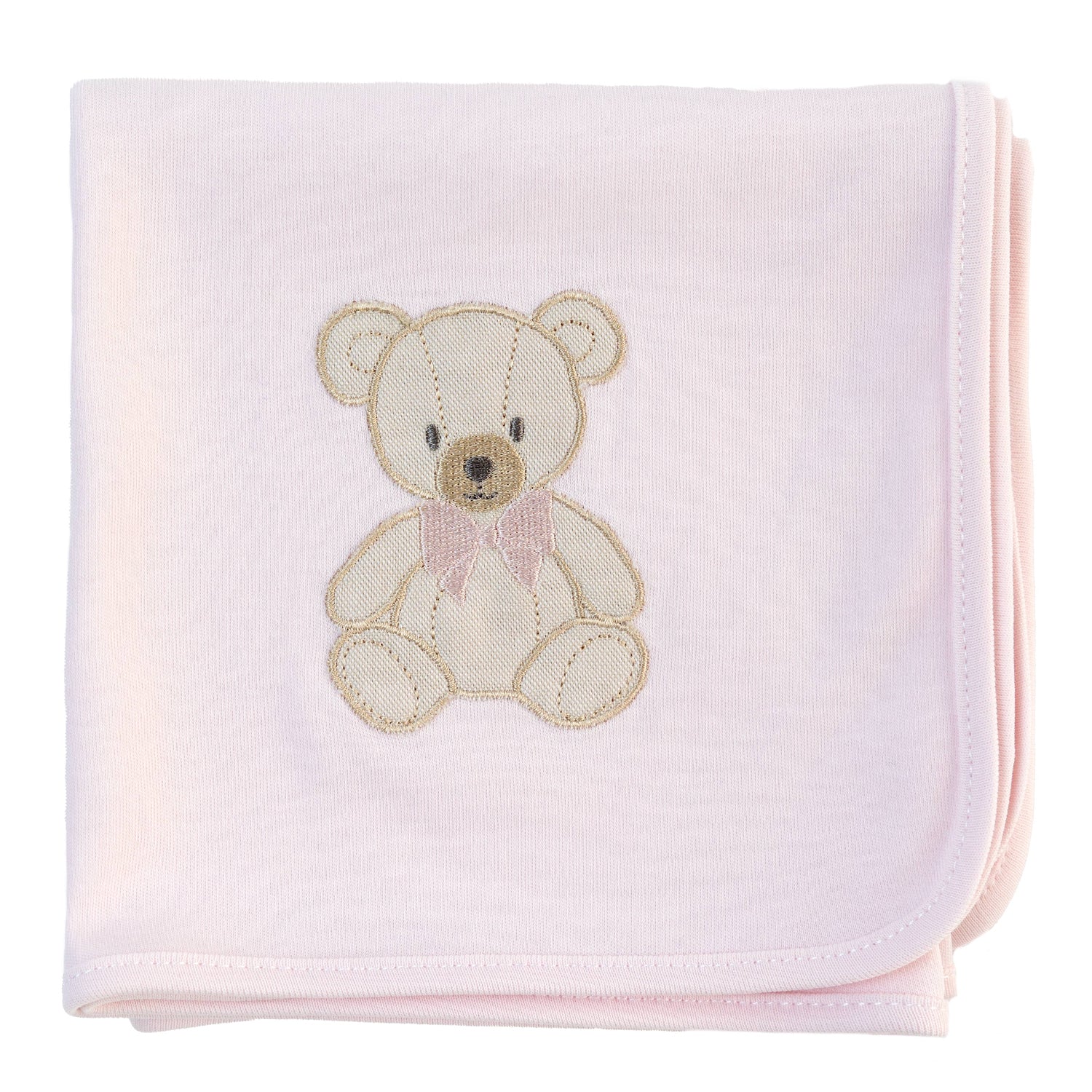 Pink Teddy Burp Blanket