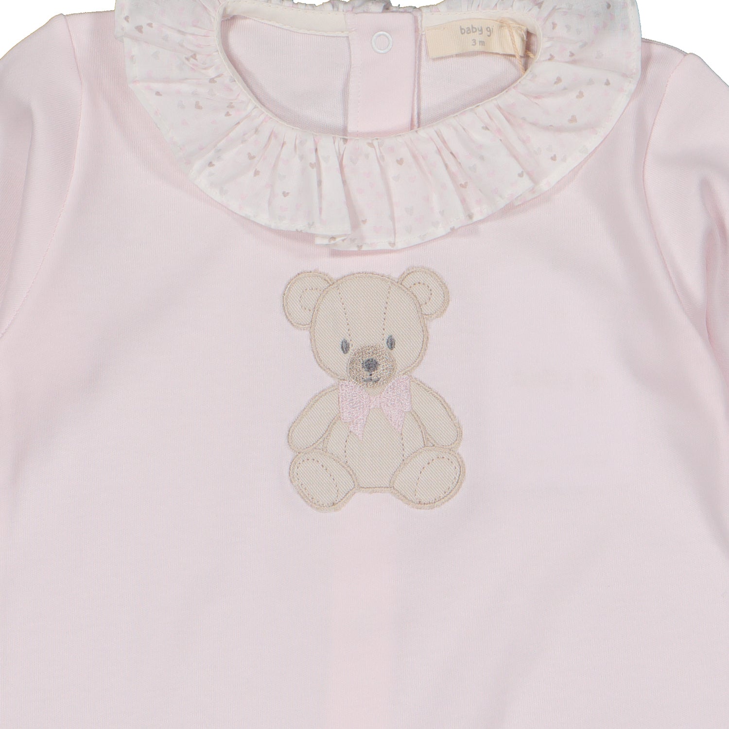Pink Teddy Cotton Babygrow