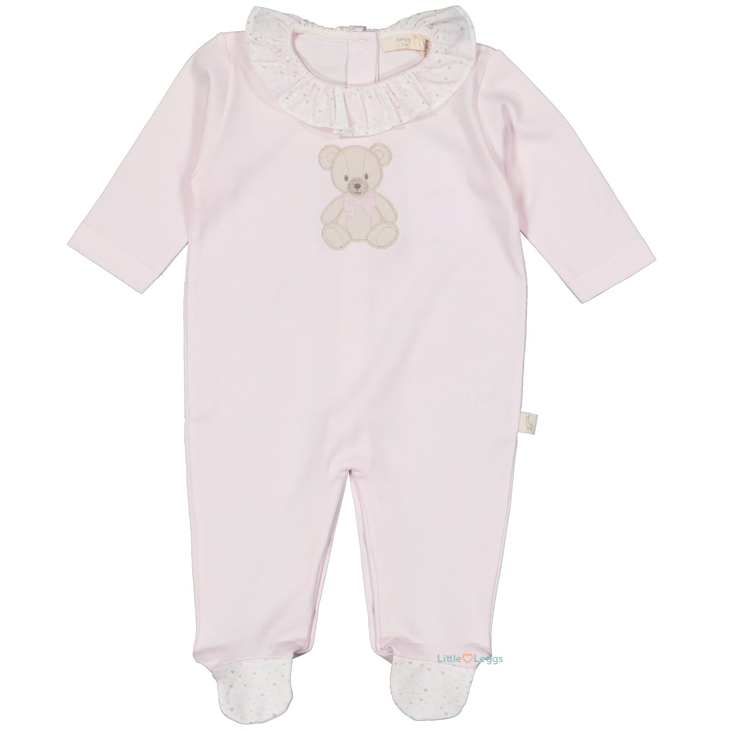 Pink Teddy Cotton Babygrow