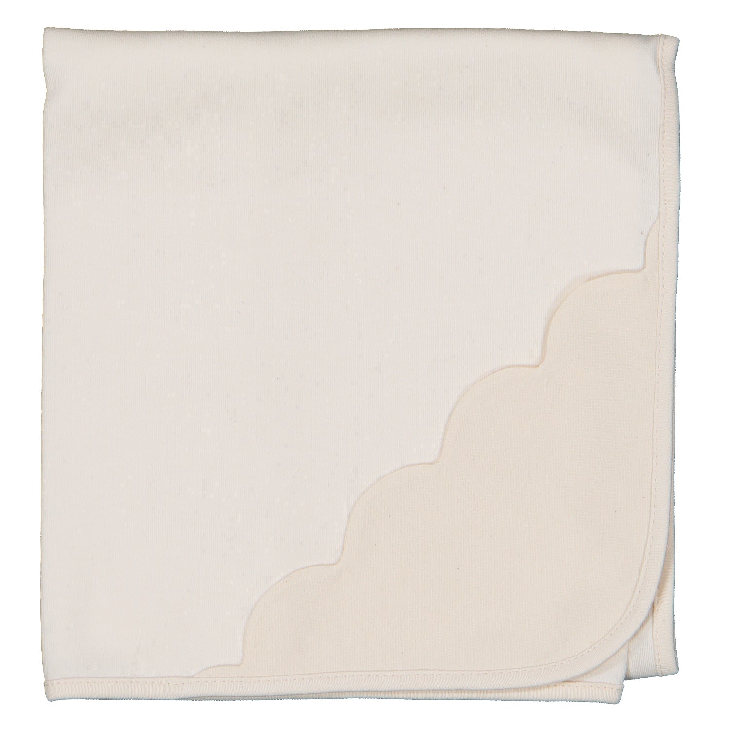 Beige Scalloped Trim Blanket