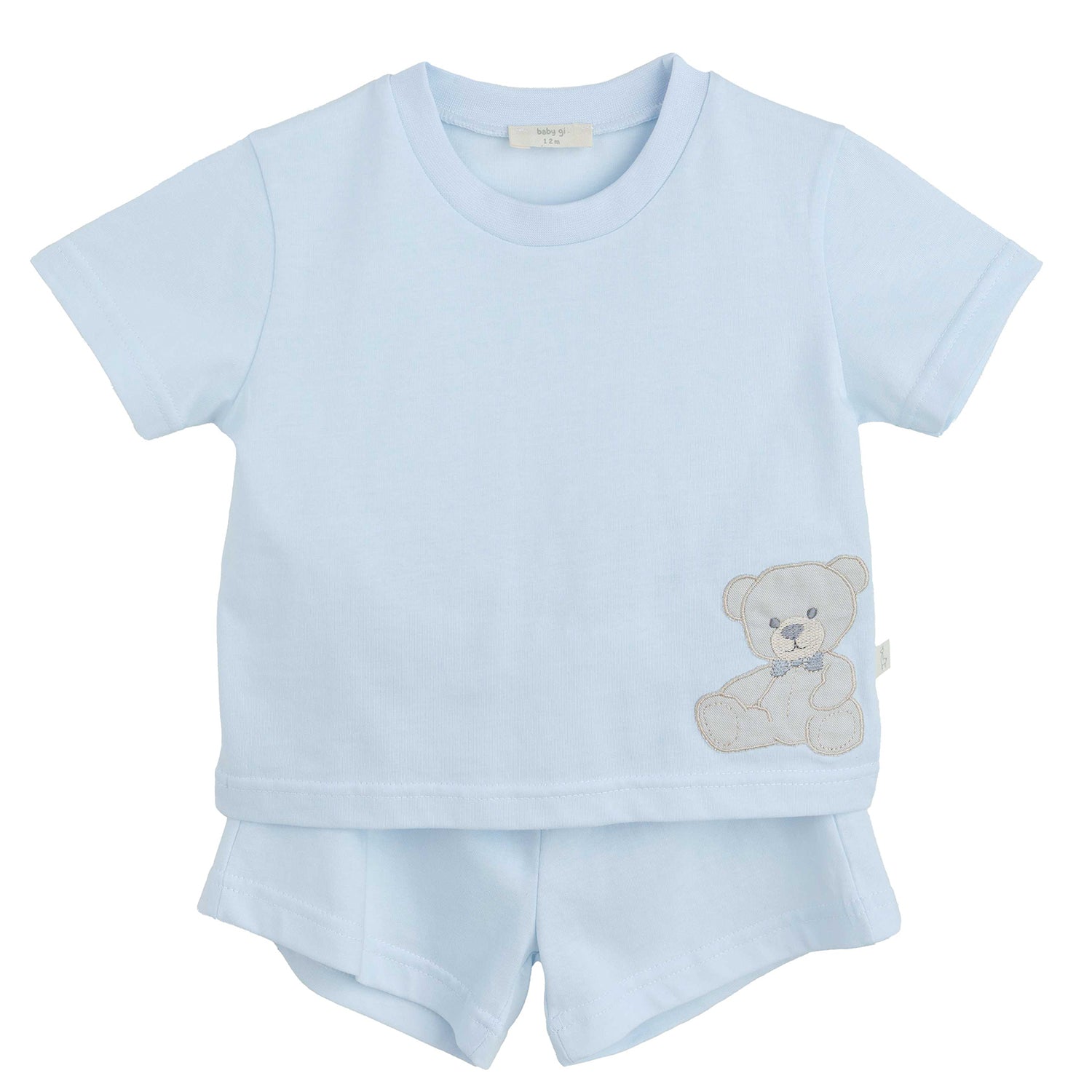 Blue Teddy Short Set