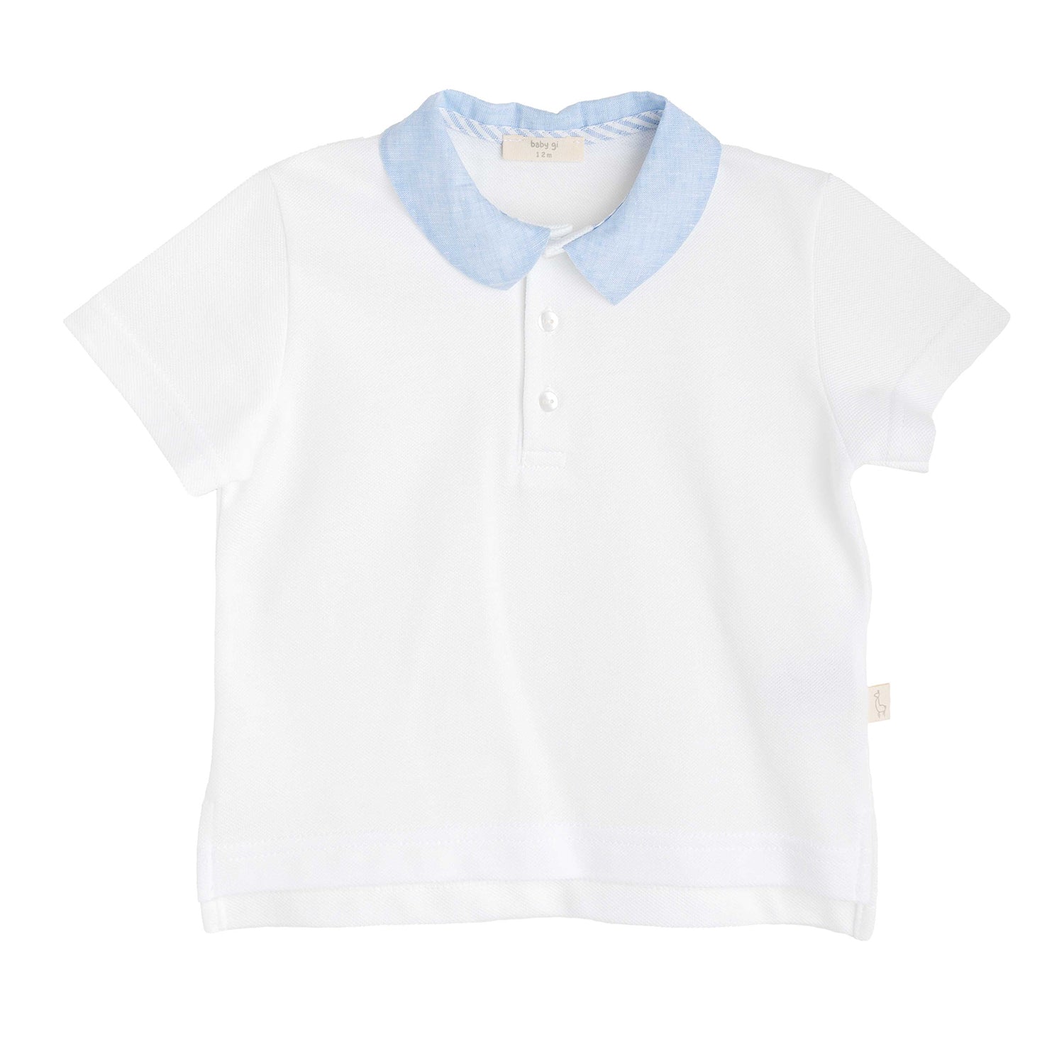 Blue Trim Polo Short Set