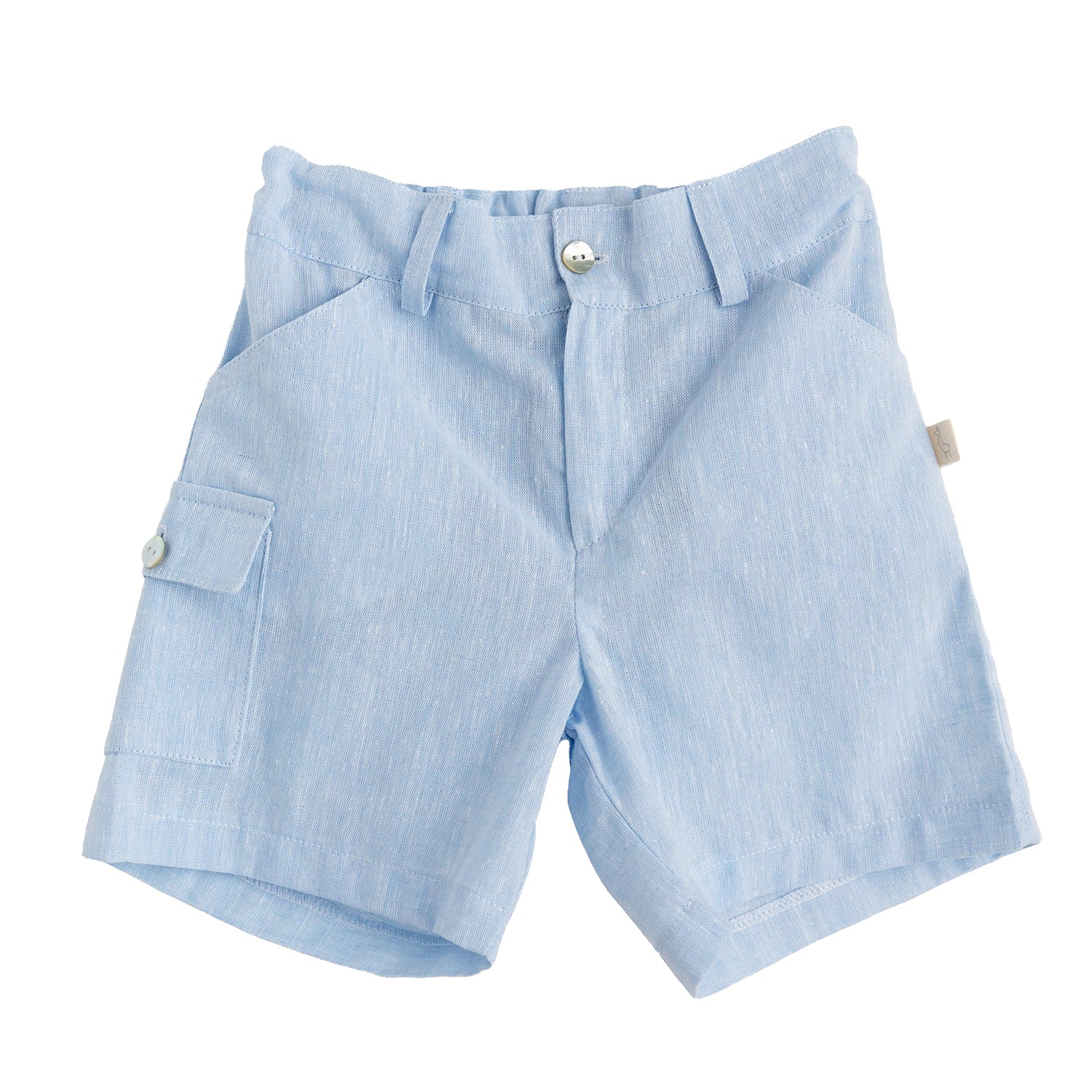 Blue Trim Polo Short Set