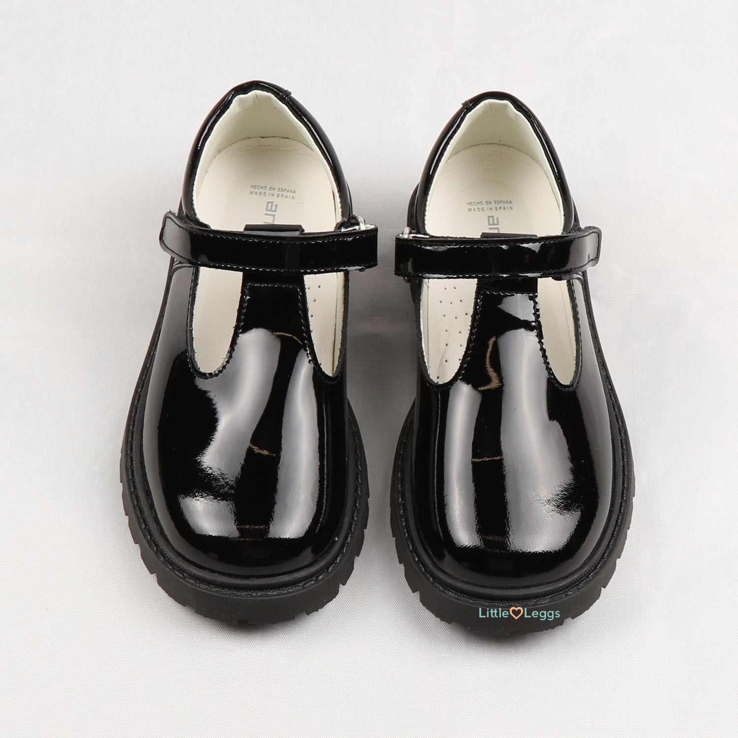 Black Patent T Bar School Shoe