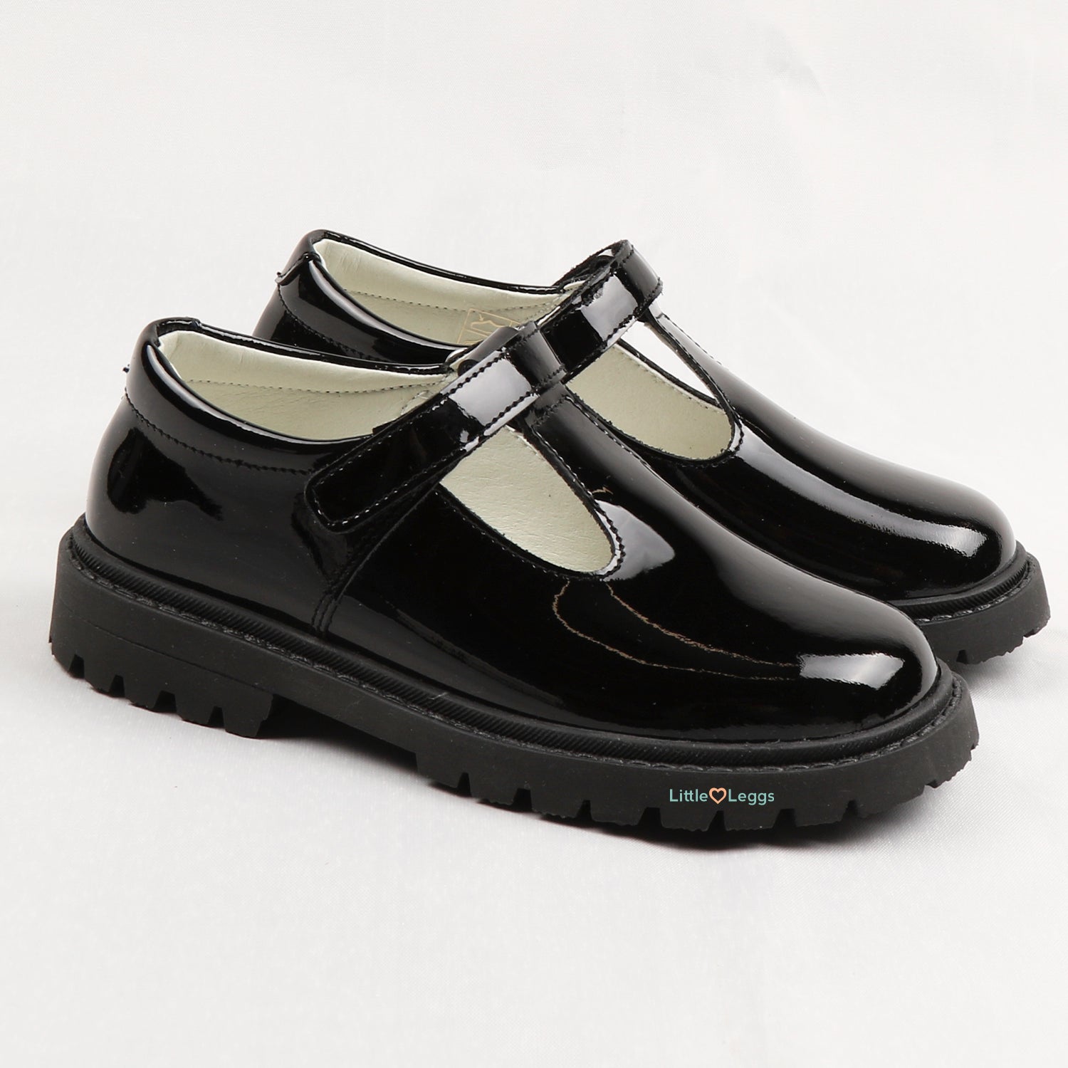 Black Patent T Bar School Shoe - Main Image