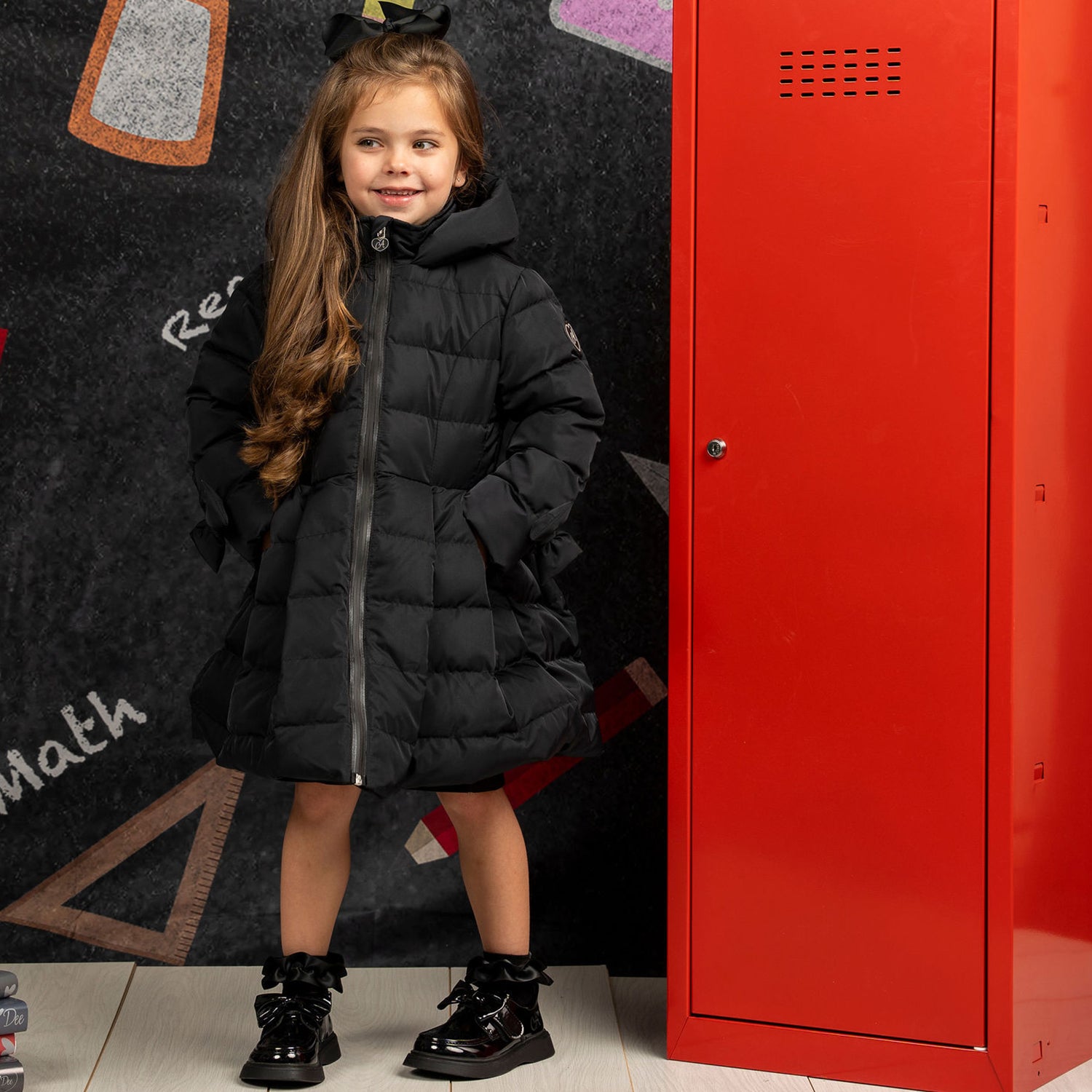 Black Padded School Coat