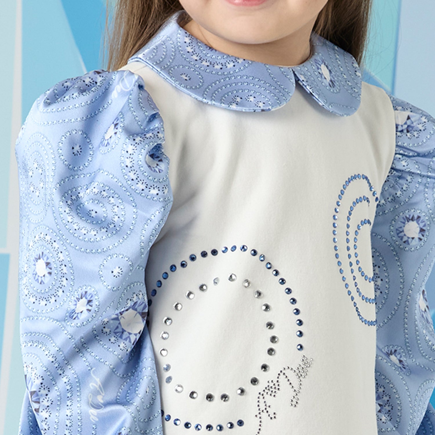 Ice Satin Print Sleeve Dress