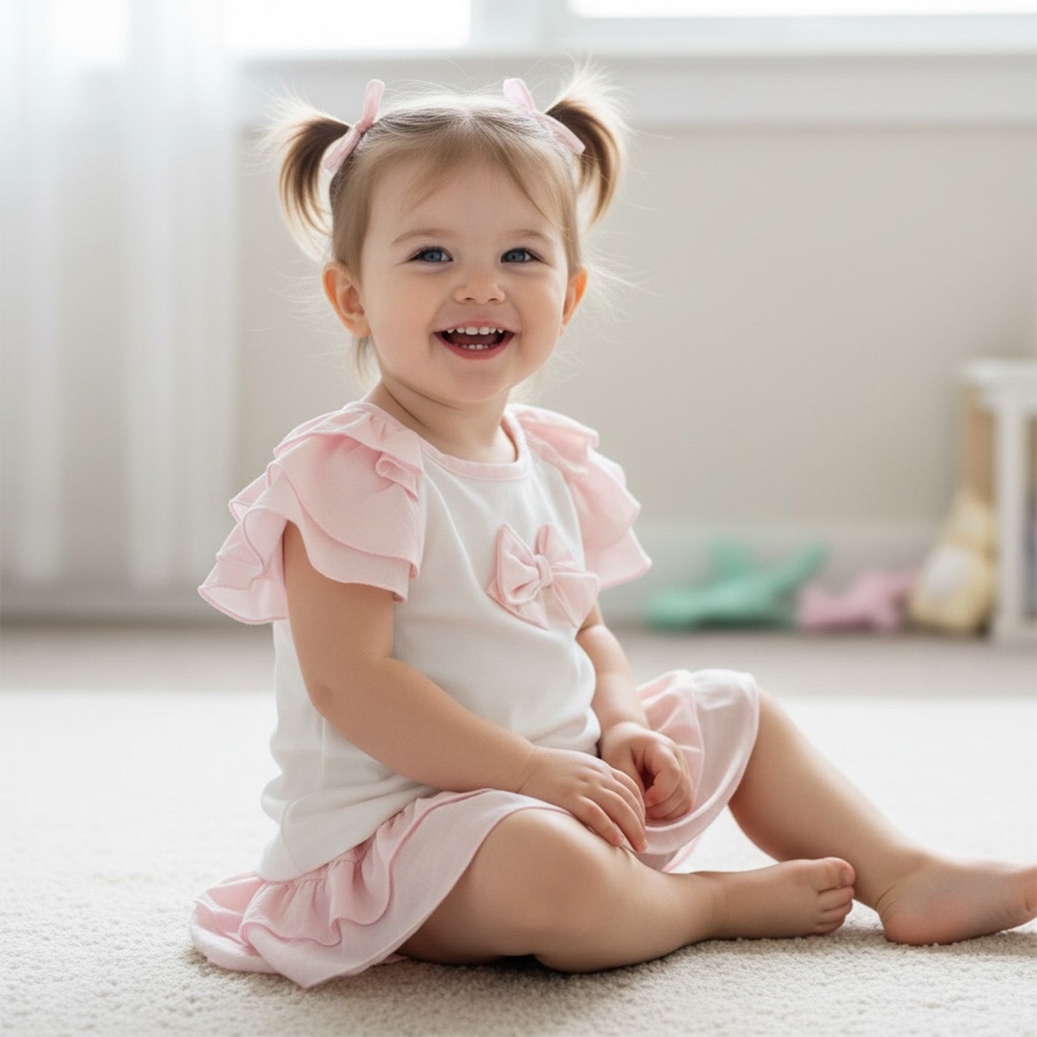 Pink Bow Bloomer Set