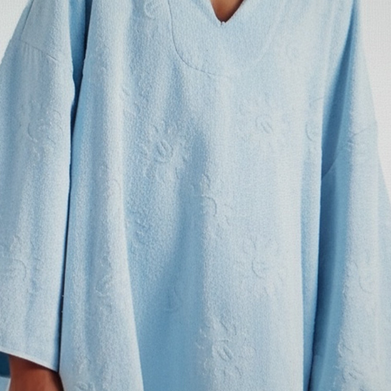 Sunny Towelling Hooded poncho - Ice Blue