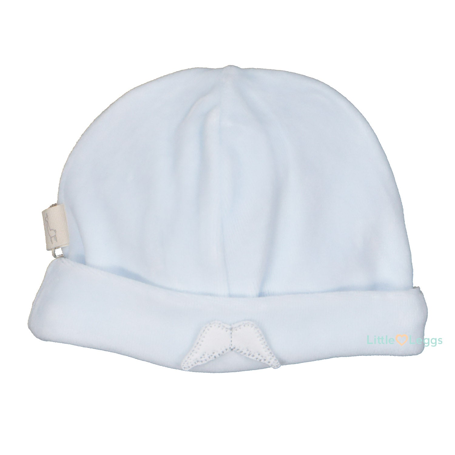 Blue Velour Angel Wings Hat
