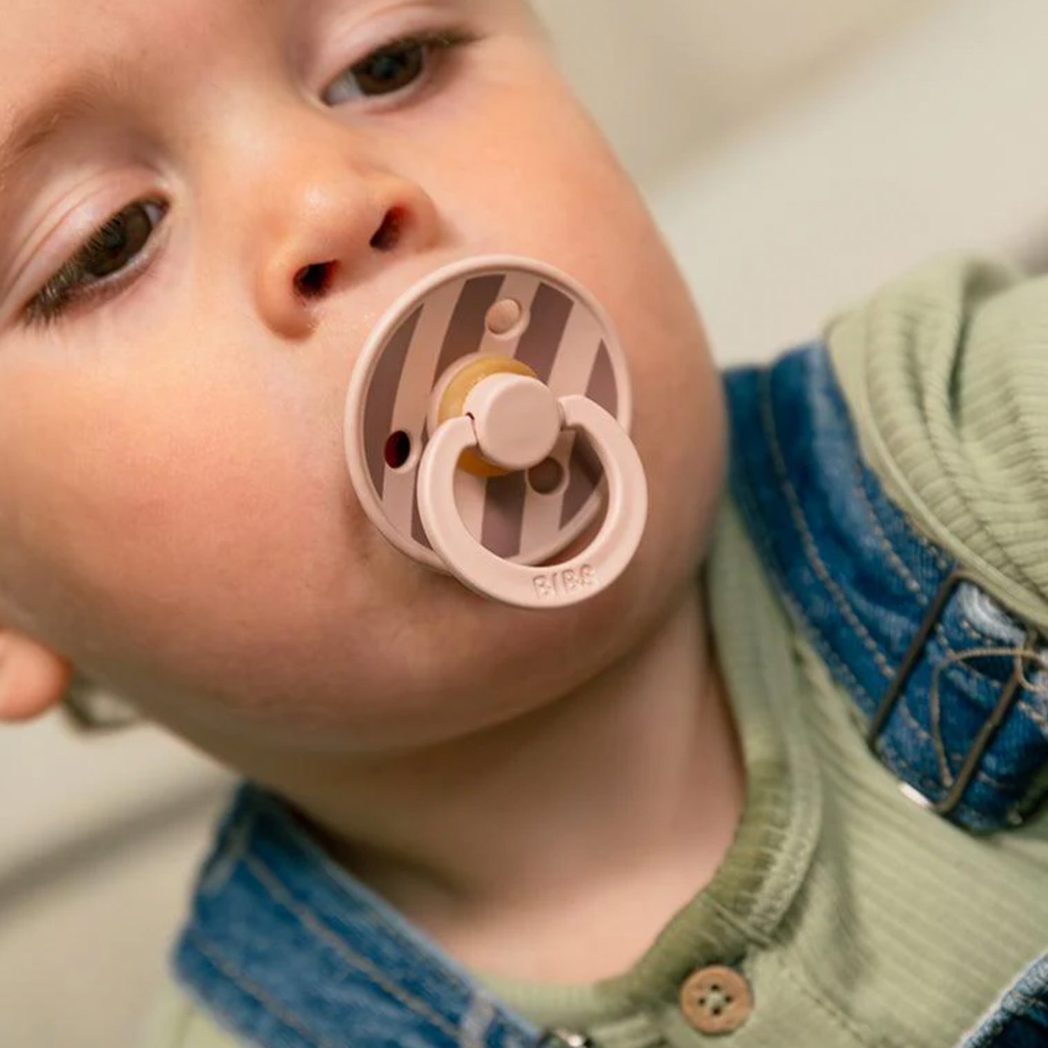 Bibs Twin Dummy Pack - Stripe Blush