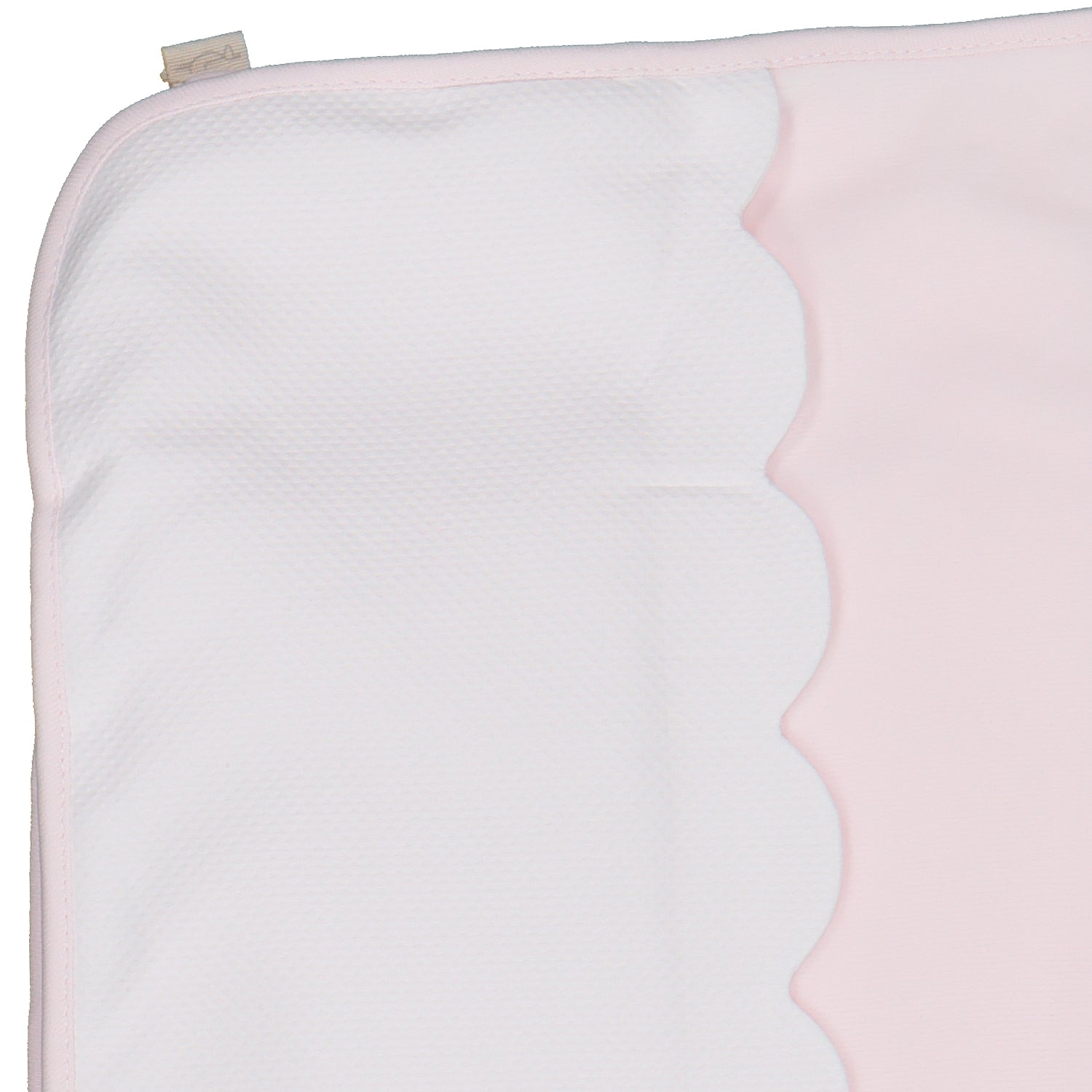 Pink Velour Pique Trim Blanket