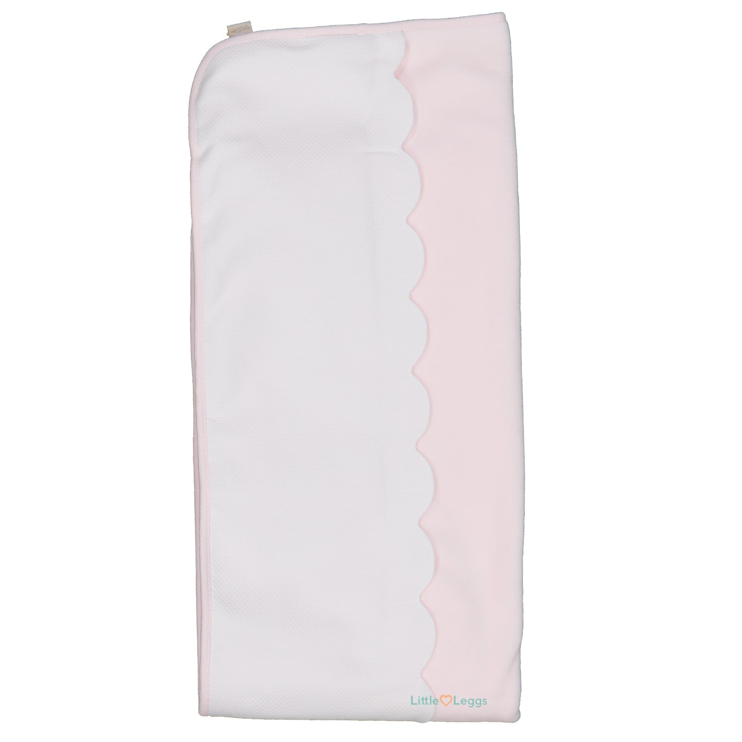 Pink Velour Pique Trim Blanket