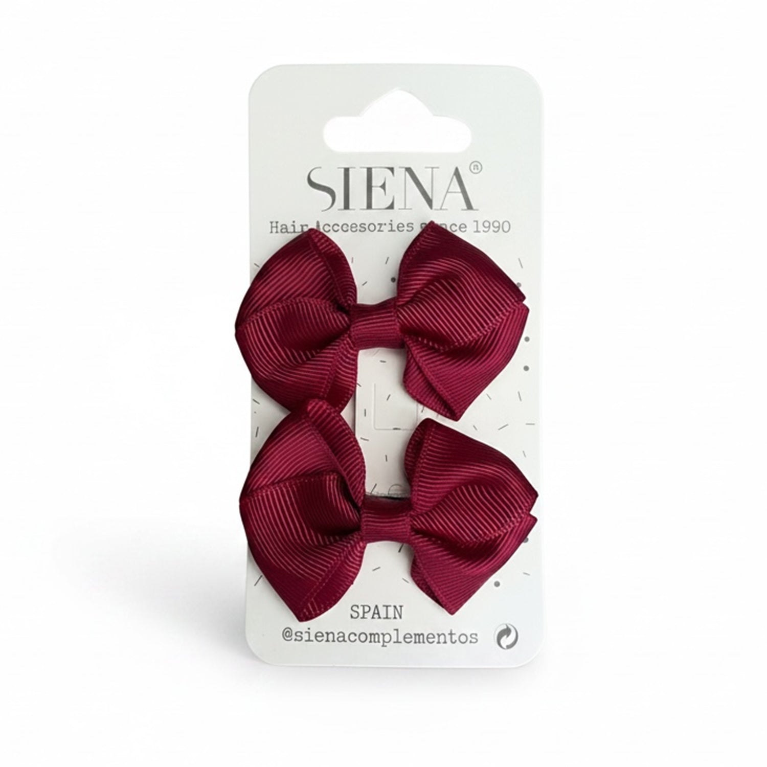 Burgundy Hair Clips x 2 - 4cm