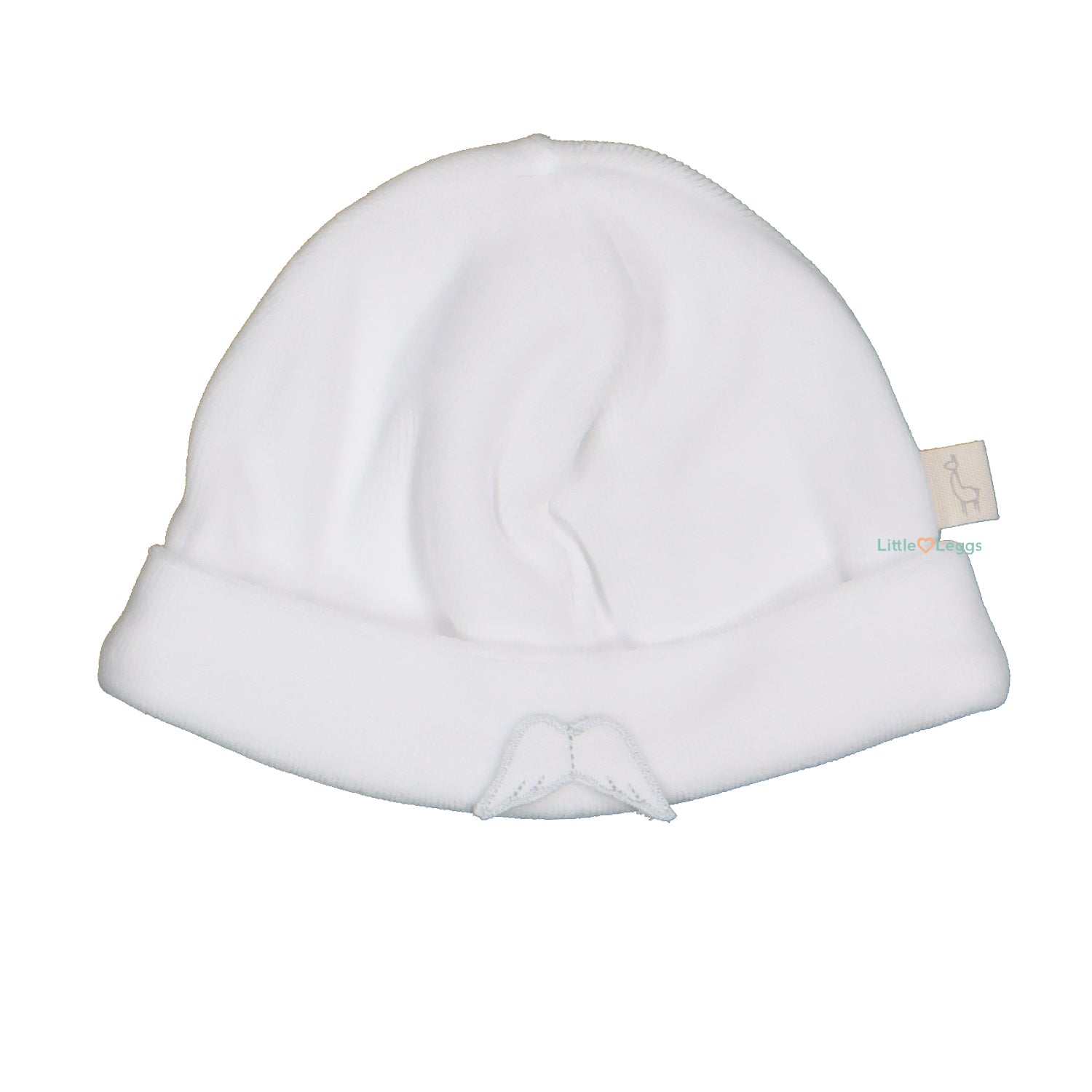 White Velour Angel Wings Hat