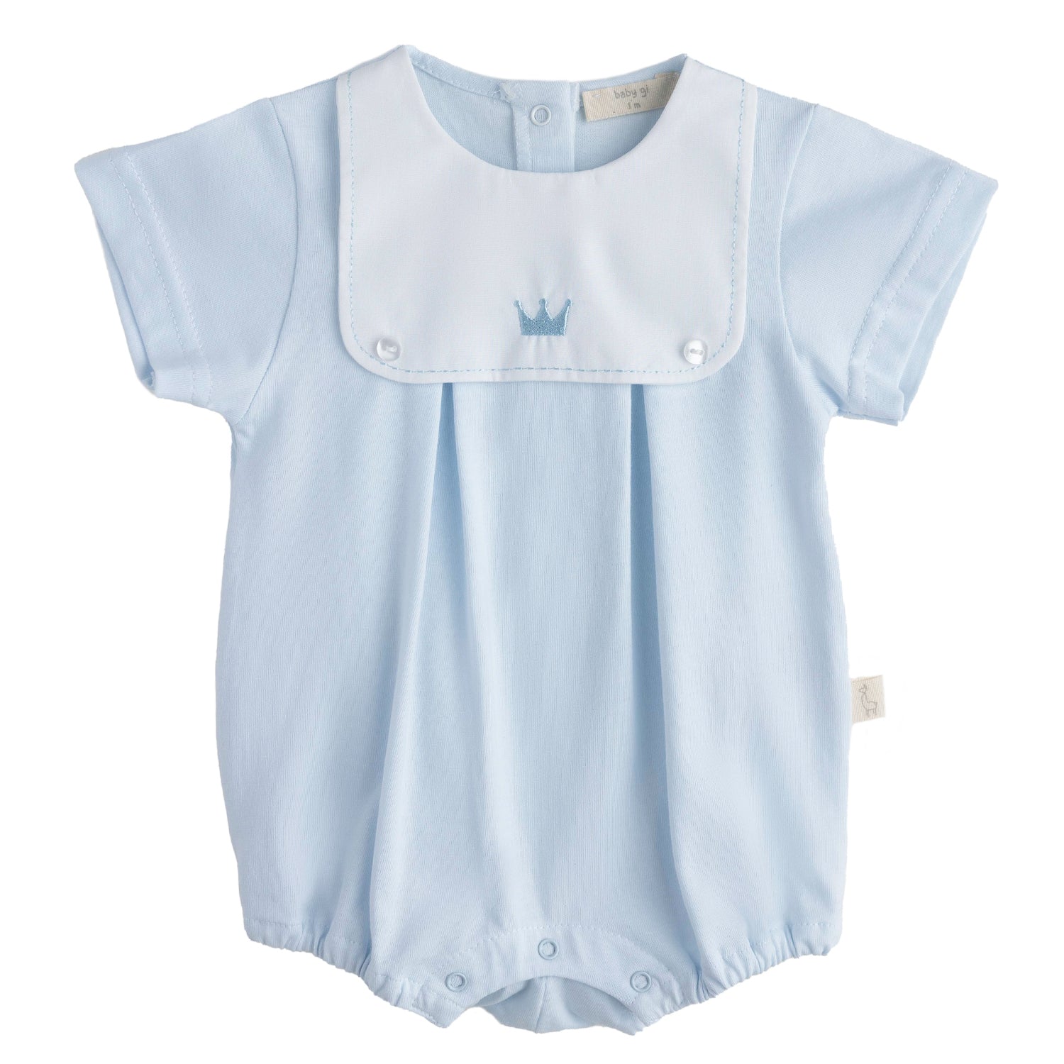 Blue Royal Crown Romper