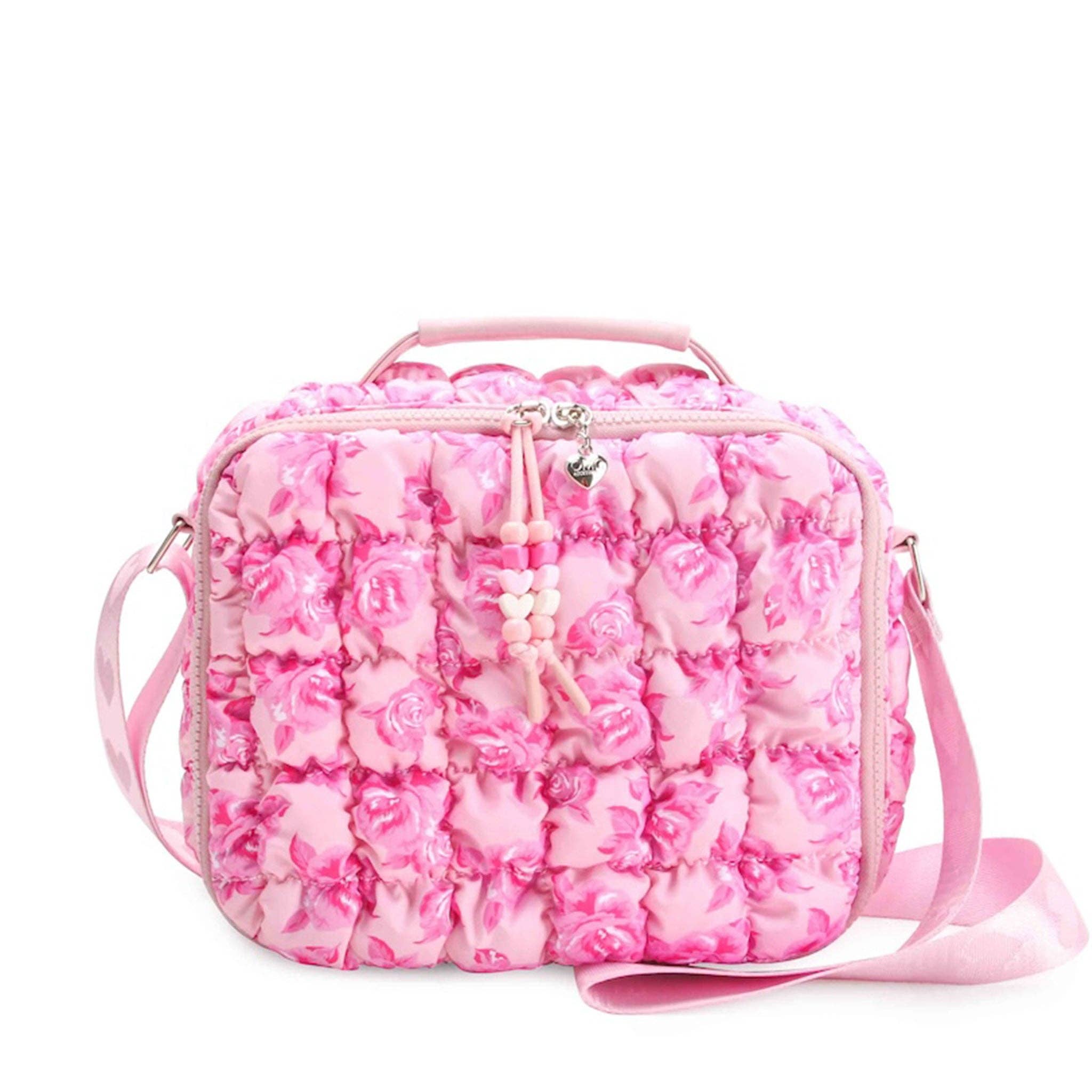 Quilted Scrunchies Rose Printed Lunch Bag
