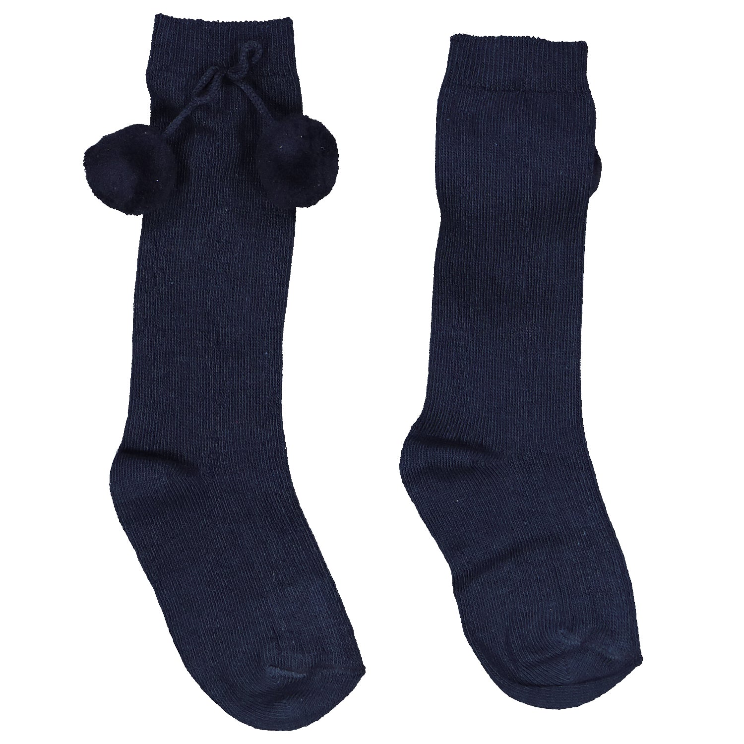 Navy Knee High - Pom Pom