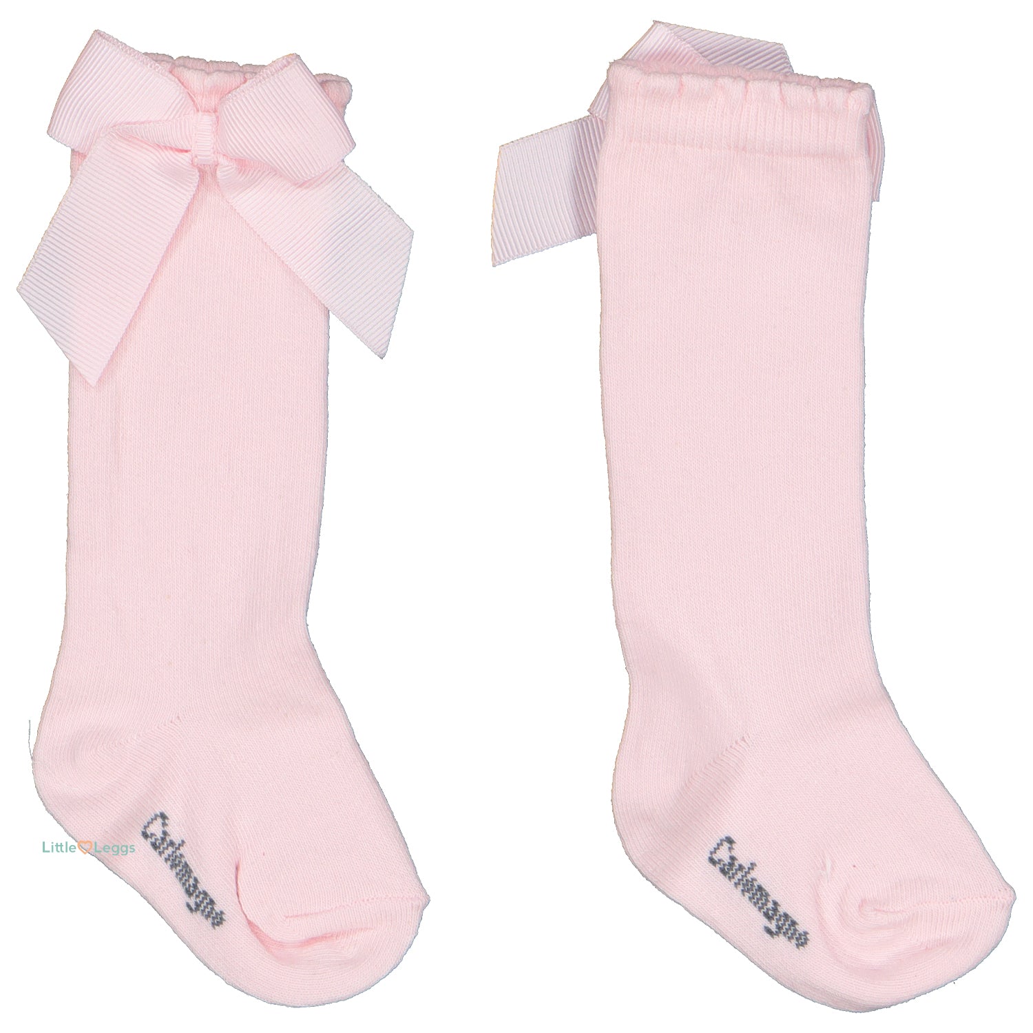 Pink Bow Knee High Socks